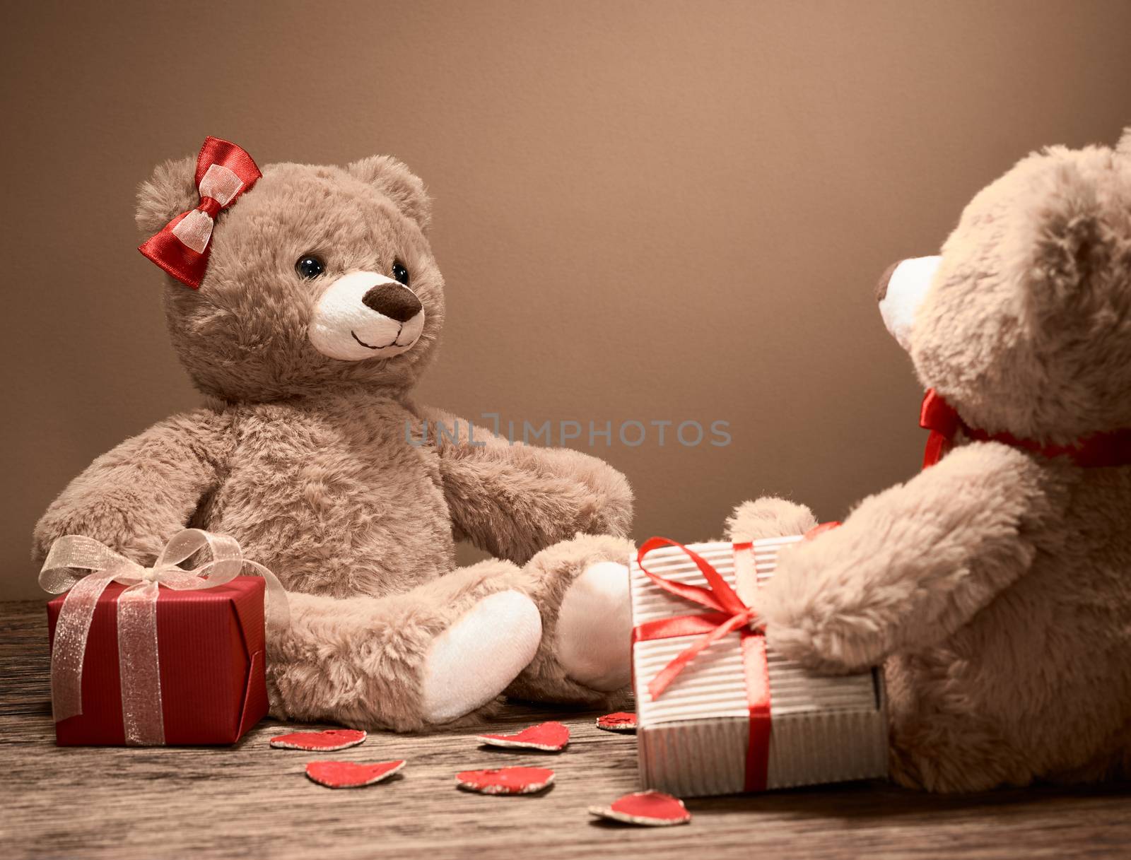 Valentines Day. Love heart. Couple Teddy Bears  by 918