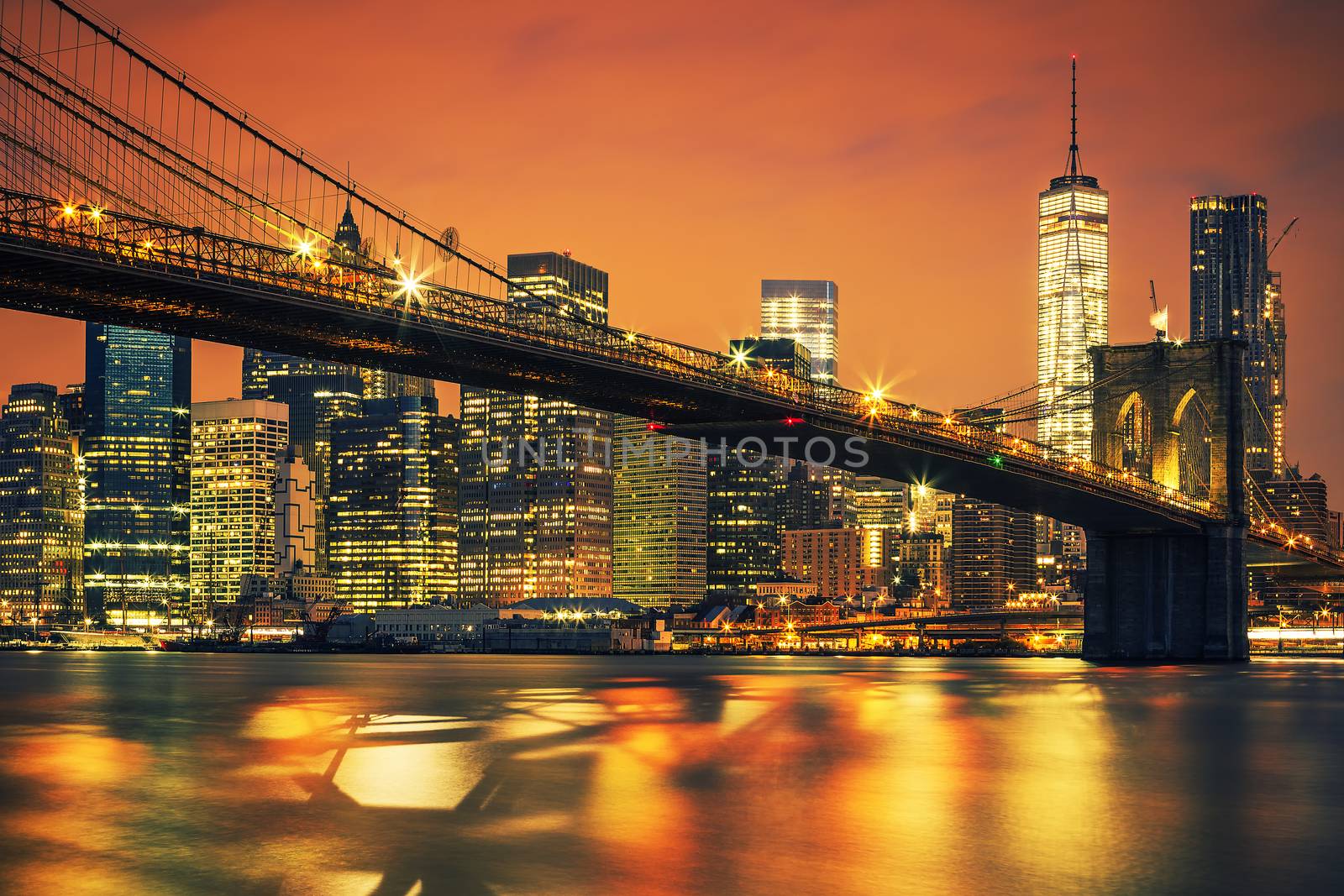 New York City Manhattan midtown at sunset by vwalakte