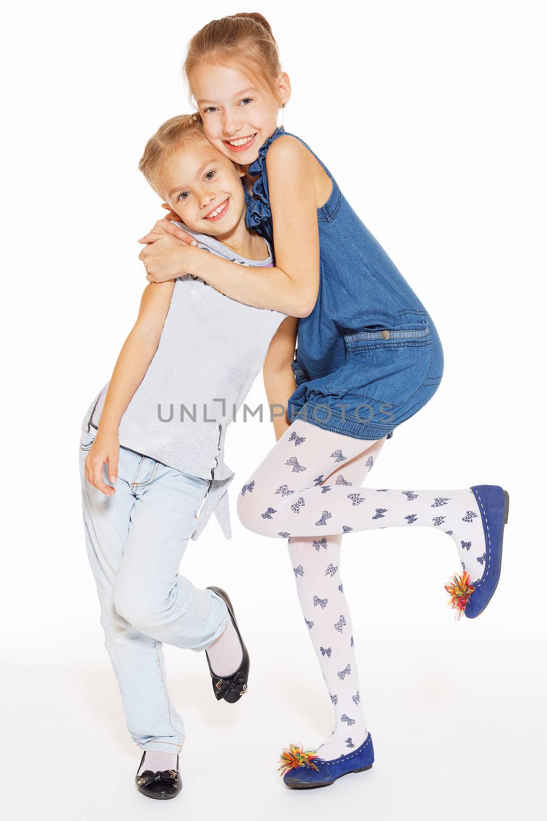 Two beautiful girls hugging by gorov108