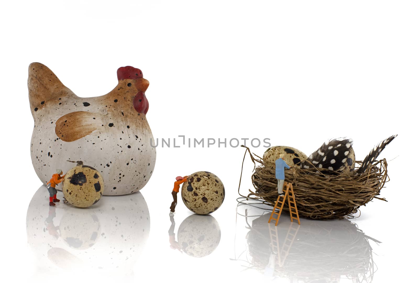 little world minature puppets easter eggs production