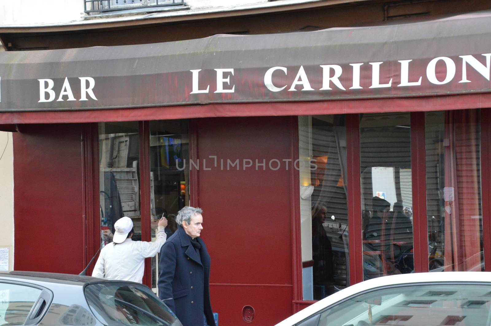 FRANCE, Paris: Le Carillon, the popular Paris located on rue Bichat, bar where 15 people were killed during terror attacks in November, reopens its doors again on January 13, 2016, two months after the attacks. Gunmen and suicide bombers went on a killing spree in Paris on November 13, attacking the concert hall Bataclan as well as bars, restaurants and the Stade de France. Islamic State jihadists operating out of Iraq and Syria released a statement claiming responsibility for the coordinated attacks that killed 130 and injured over 350.