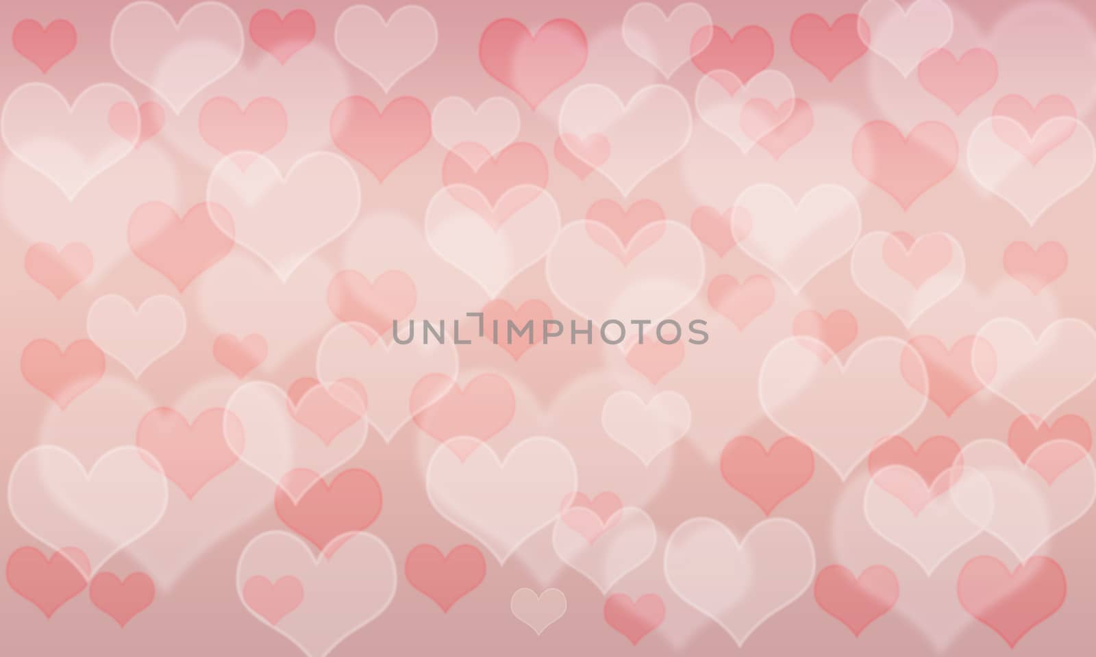 Heart pattern bokeh background; Pink and Red color