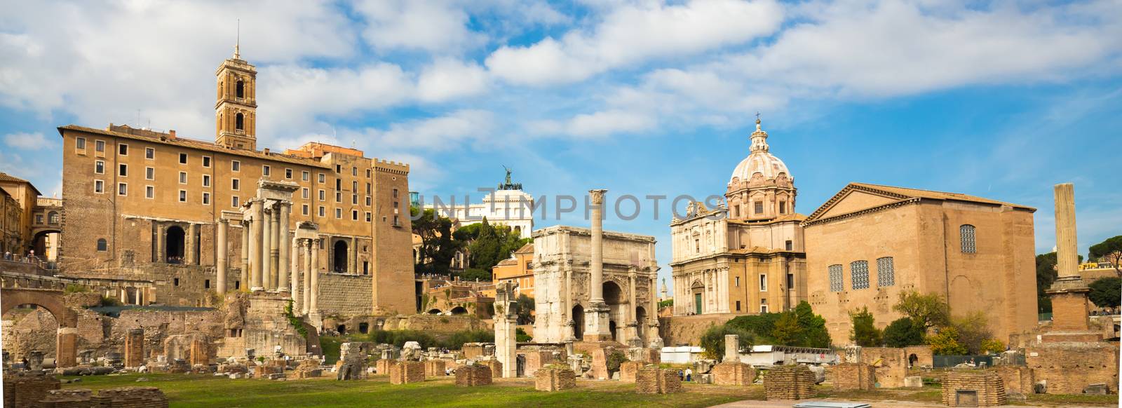 Roman ruins in Rome, Forum.  by kasto