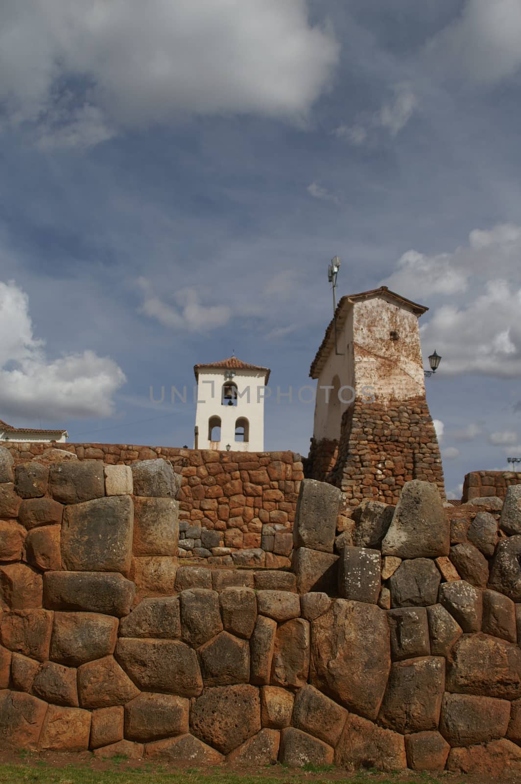 Inca ruins - peruvian cultural heritage in Ands, Chinchero, Peru