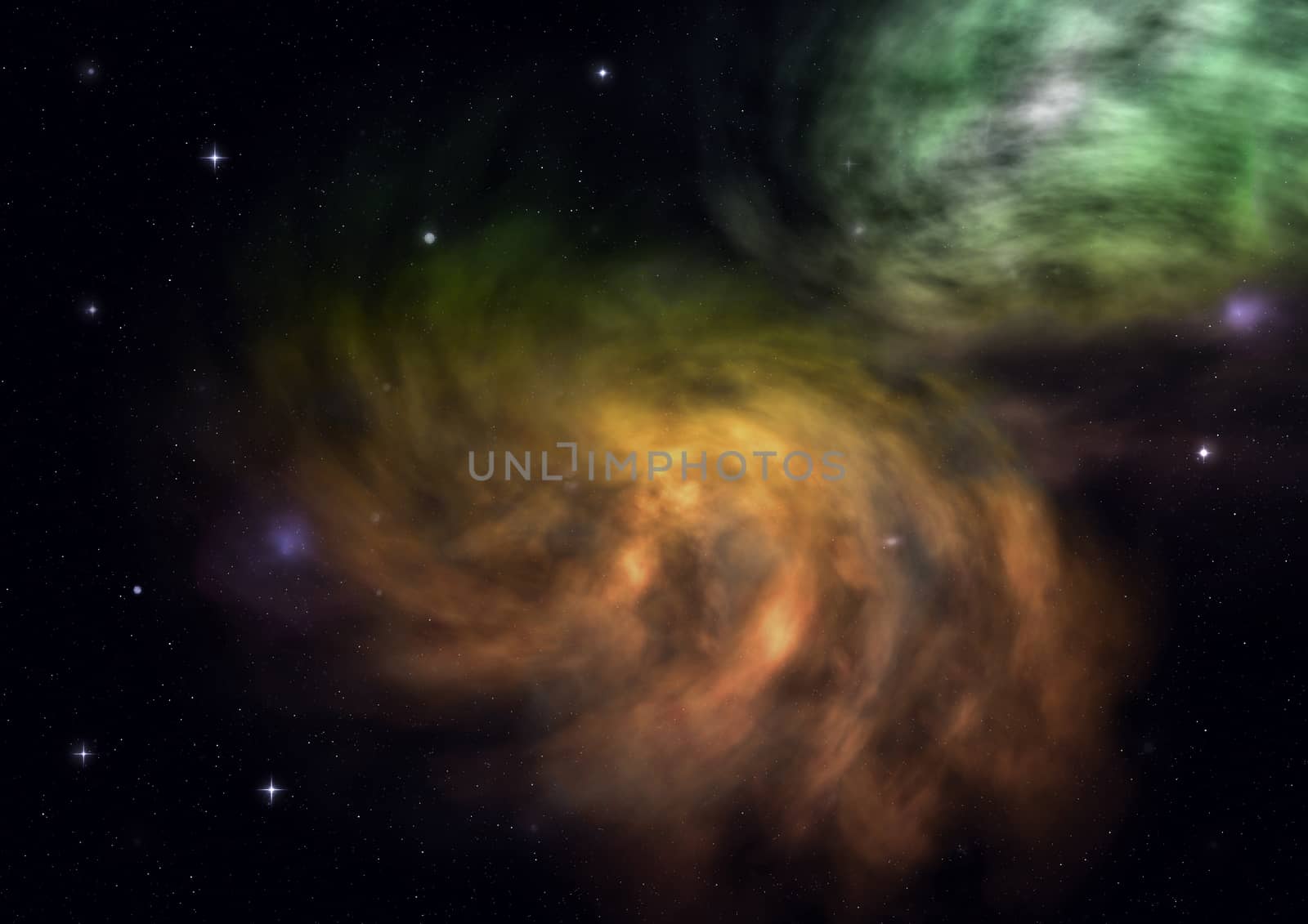 Far being shone nebula and star field against space. "Elements of this image furnished by NASA".