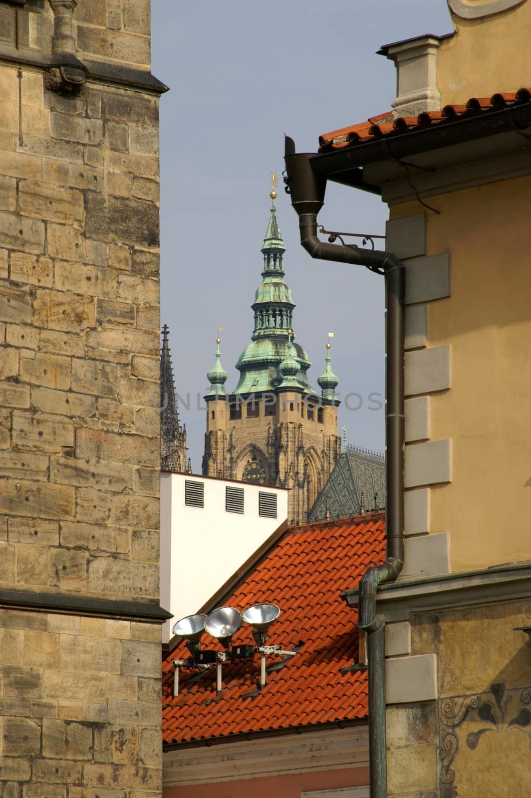 prague old city towers and churches by javax