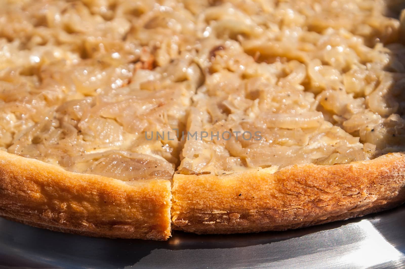 the tasty, prepared and cut by pieces pie from a stewed kupusta