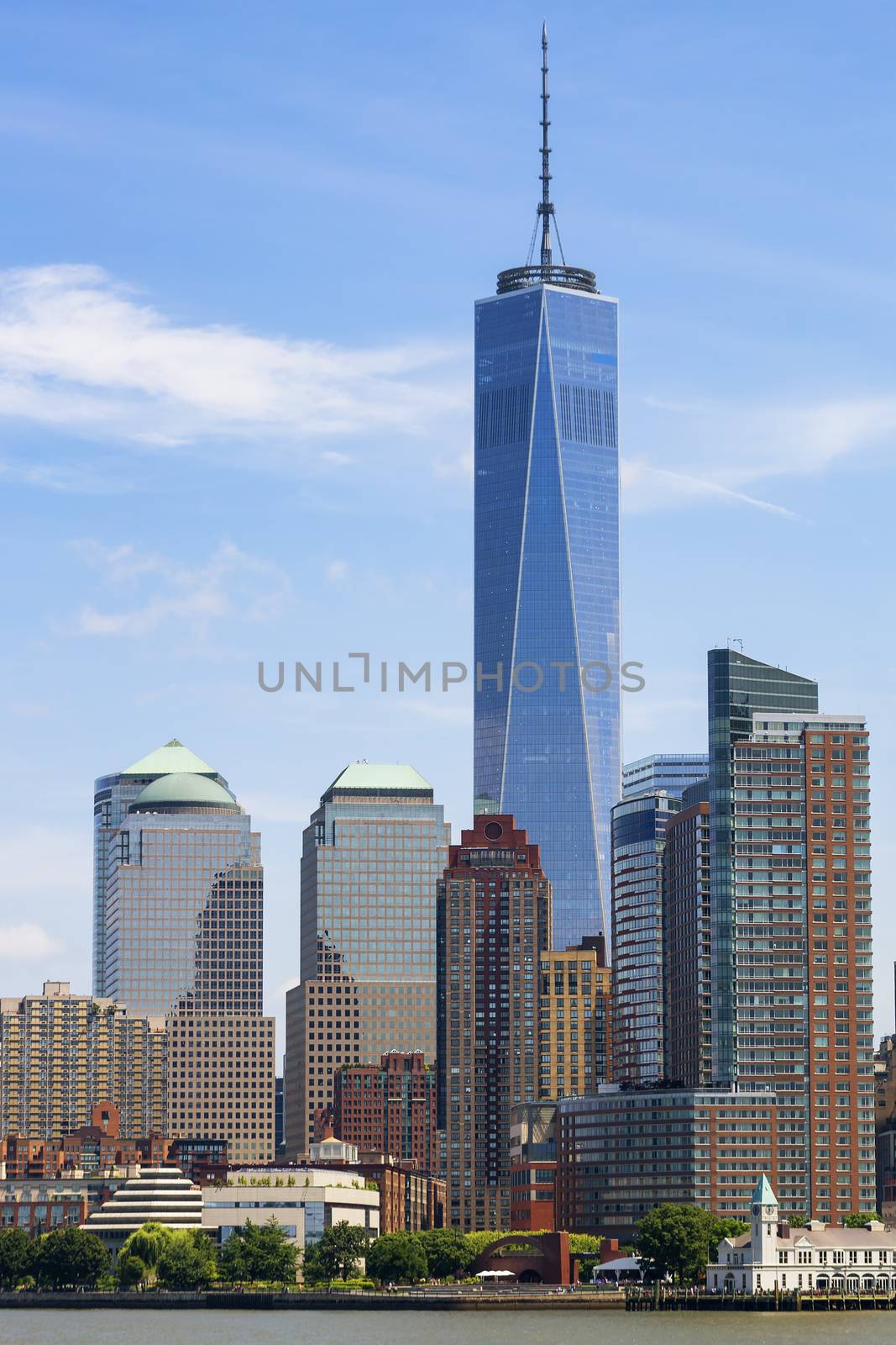 lower Manhattan skyscrapers. by vwalakte