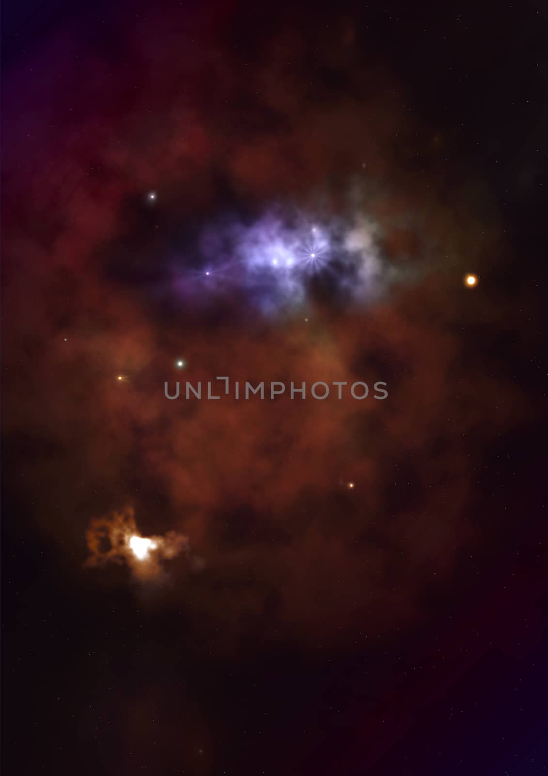 Far being shone nebula and star field against space. "Elements of this image furnished by NASA".