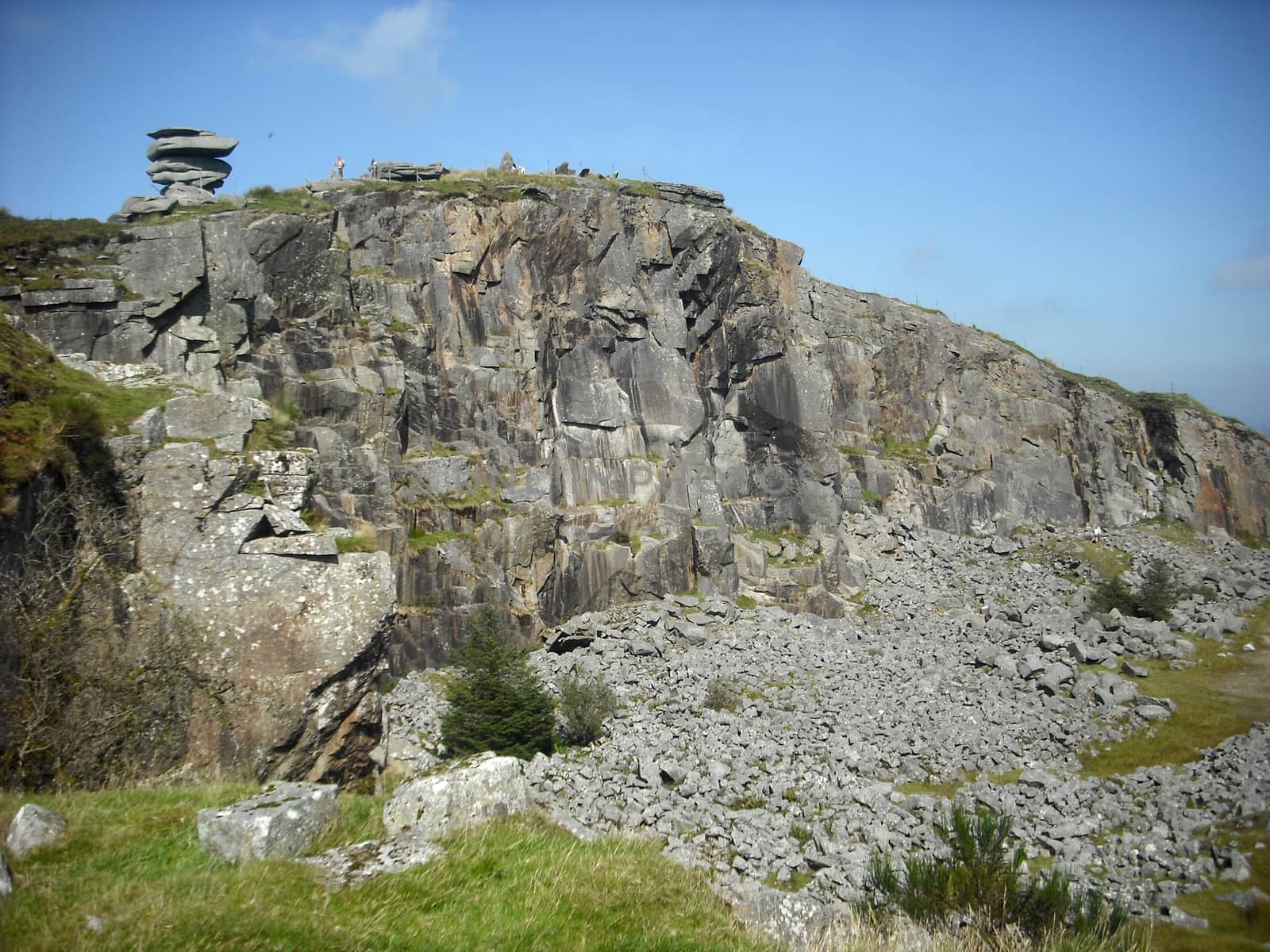 Granite quarry on Bodmin Moor, Cornwall .UK.