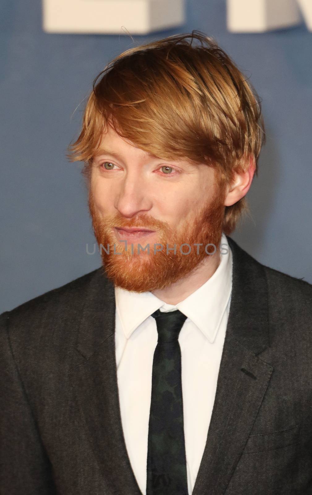 UK, London: Domhnall Gleeson arrives on the red carpet at Leicester Square in London on January 14, 2016 for the UK premiere of the Revenant, Alejandro Gonzalez Inarritu's Oscar-nominated film starring Leonardo DiCaprio.