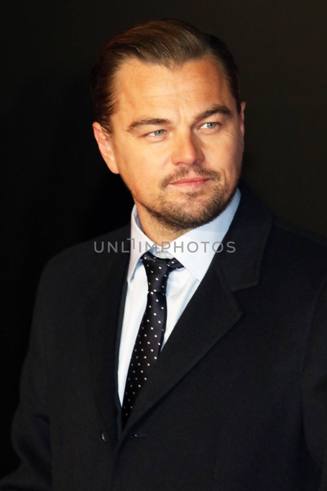 UK, London: Leonardo DiCaprio arrives on the red carpet at Leicester Square in London on January 14, 2016 for the UK premiere of the Revenant, Alejandro Gonzalez Inarritu's Oscar-nominated film starring DiCaprio.