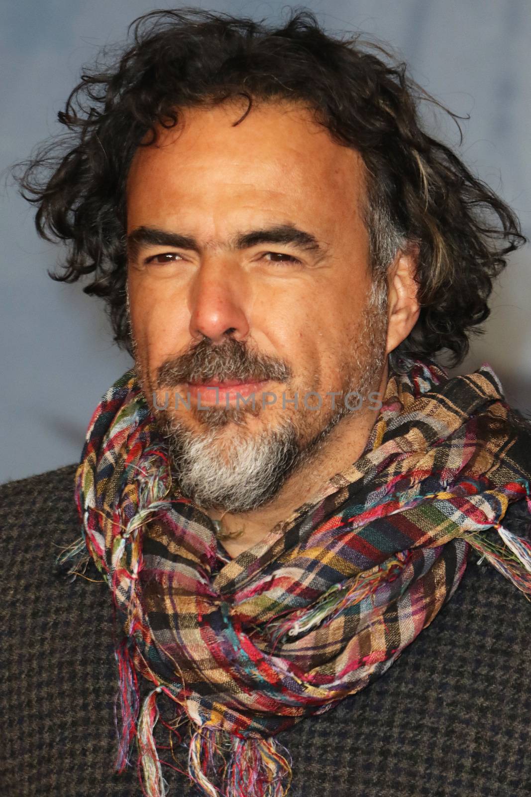 UK, London: Alejandro Gonzalez Inarritu arrives on the red carpet at Leicester Square in London on January 14, 2016 for the UK premiere of the Revenant, Inarritu's Oscar-nominated film starring Leonardo DiCaprio.