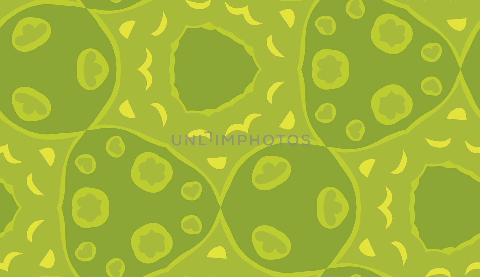 Repeating Background of Odd Green Shapes by TheBlackRhino