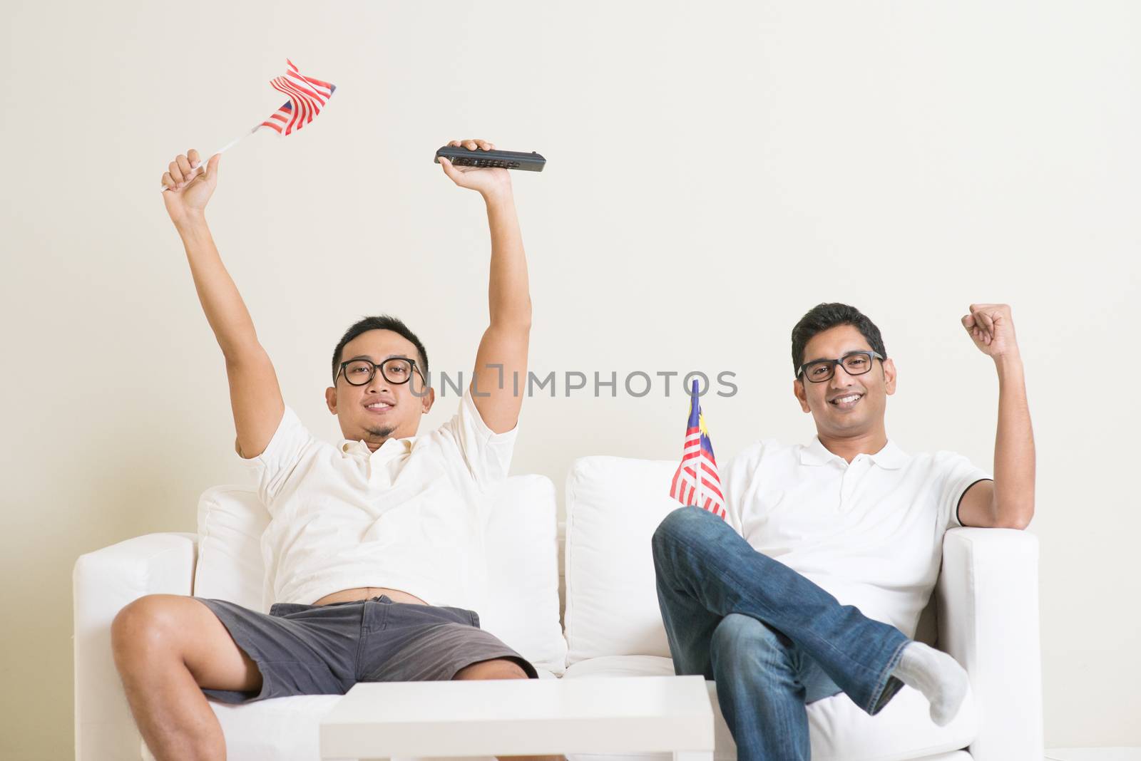 Malaysian men watching sports on tv by szefei