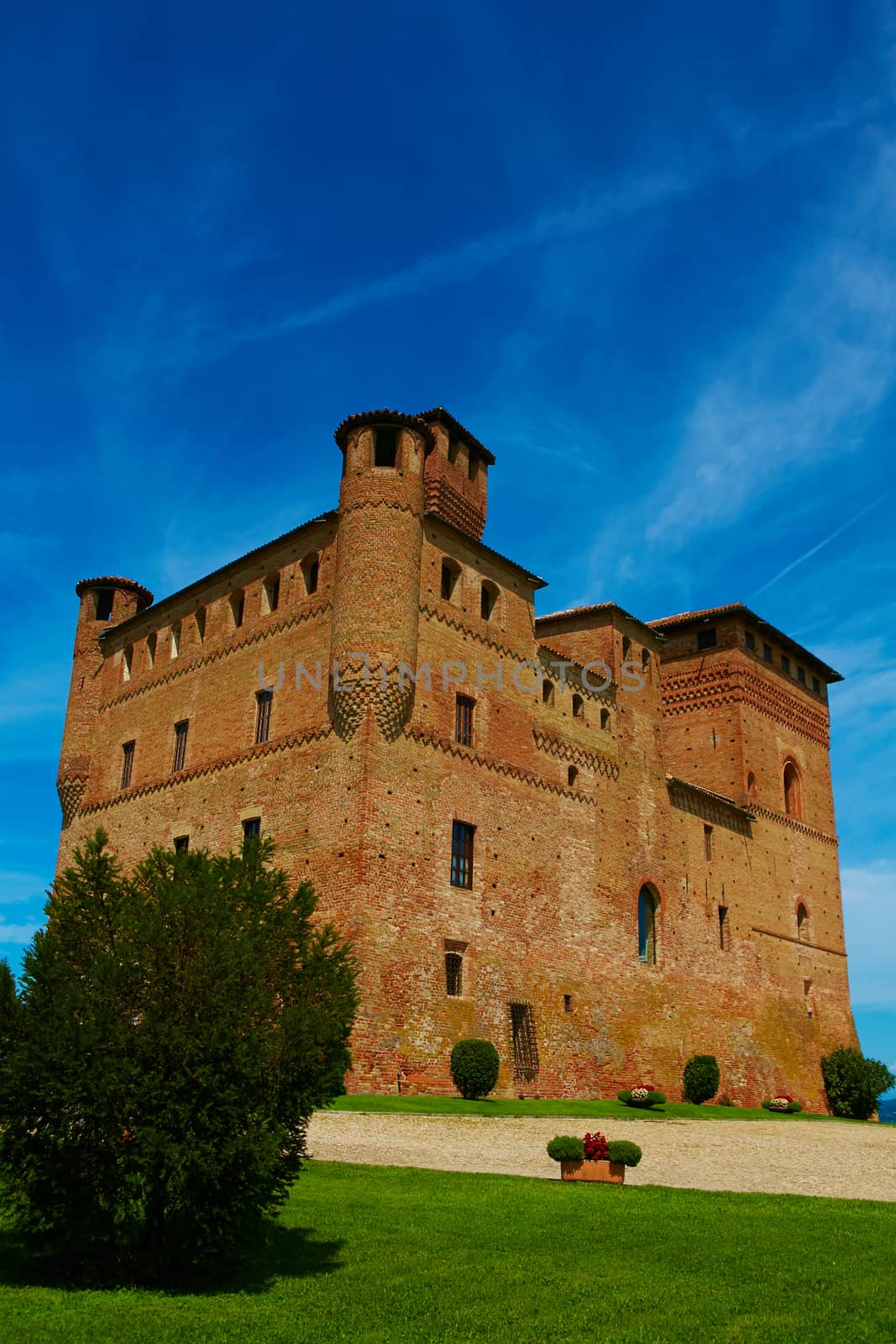 Old castle of Grinzane Cavour in Piedmont, northern Italy.