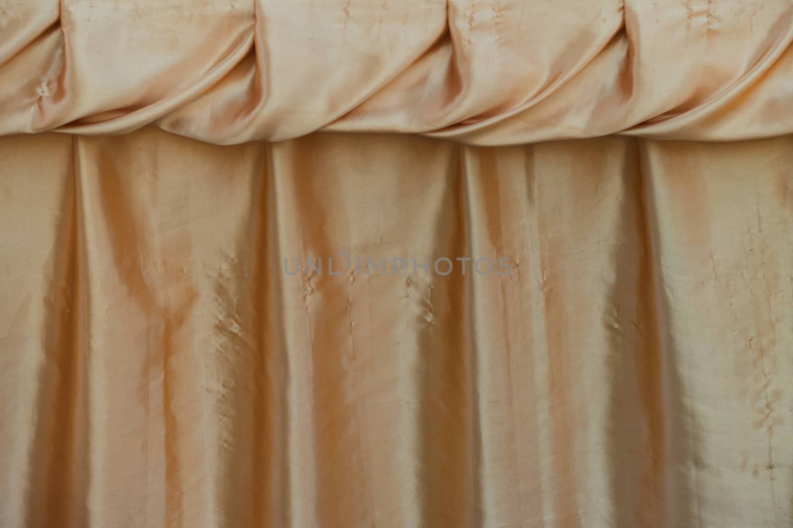 yellow curtain background texture. by teerawit