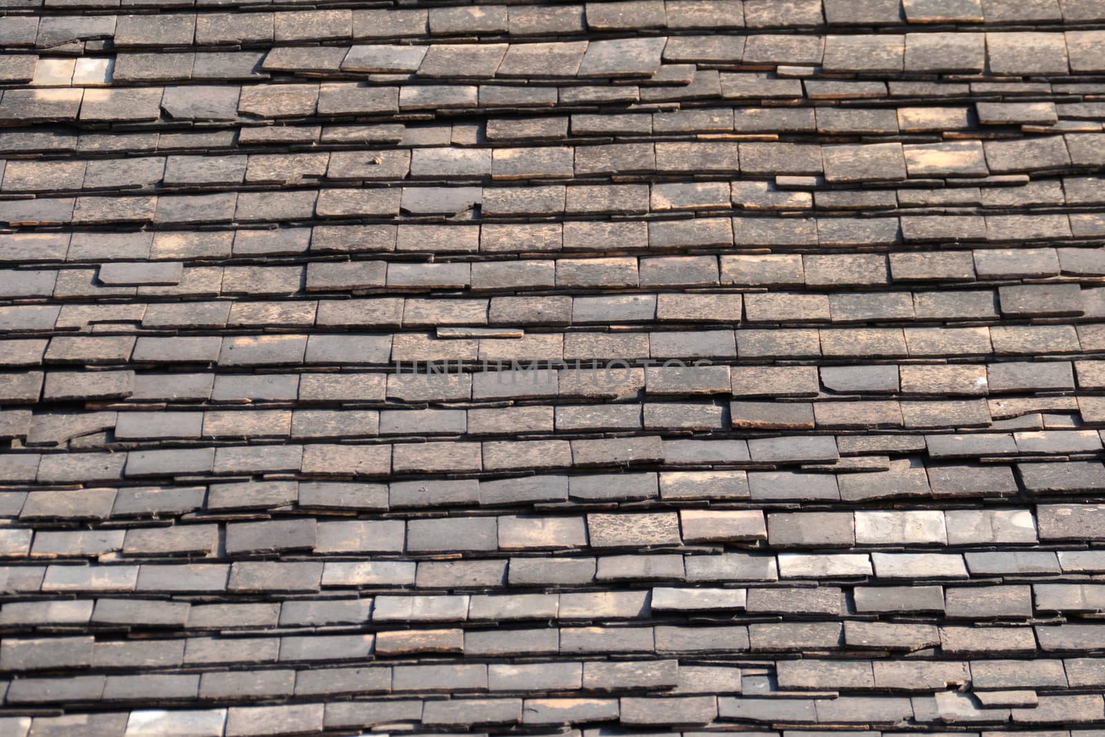 Abstract Detail of Old Slate Roof Tiles, abstract background