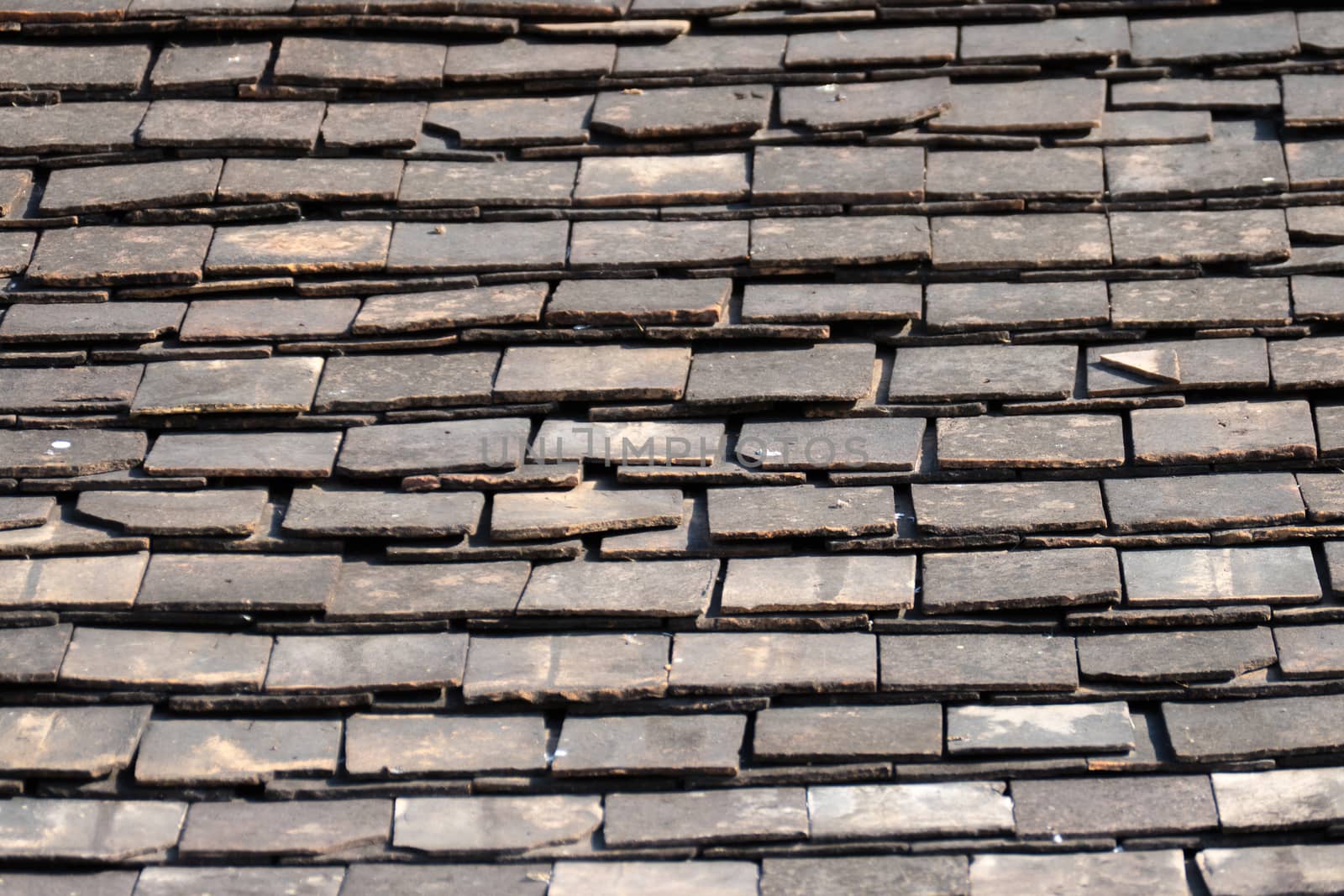 Abstract Detail of Old Slate Roof Tiles, abstract background