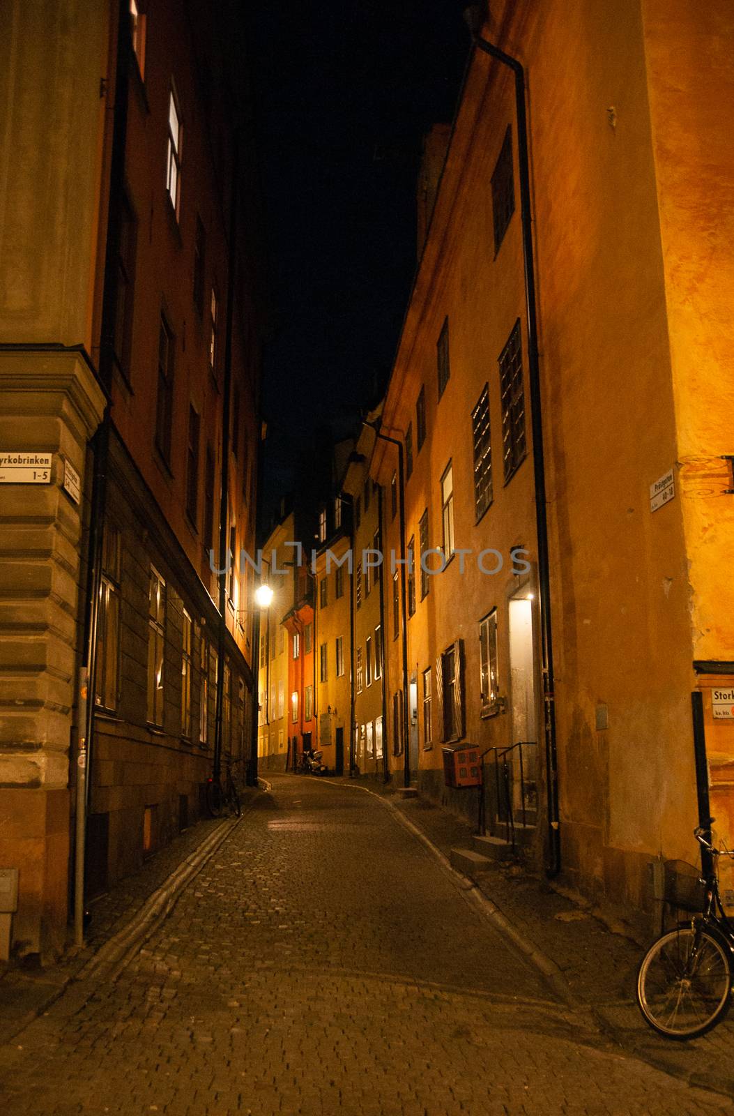 Stockholm old city at night by javax