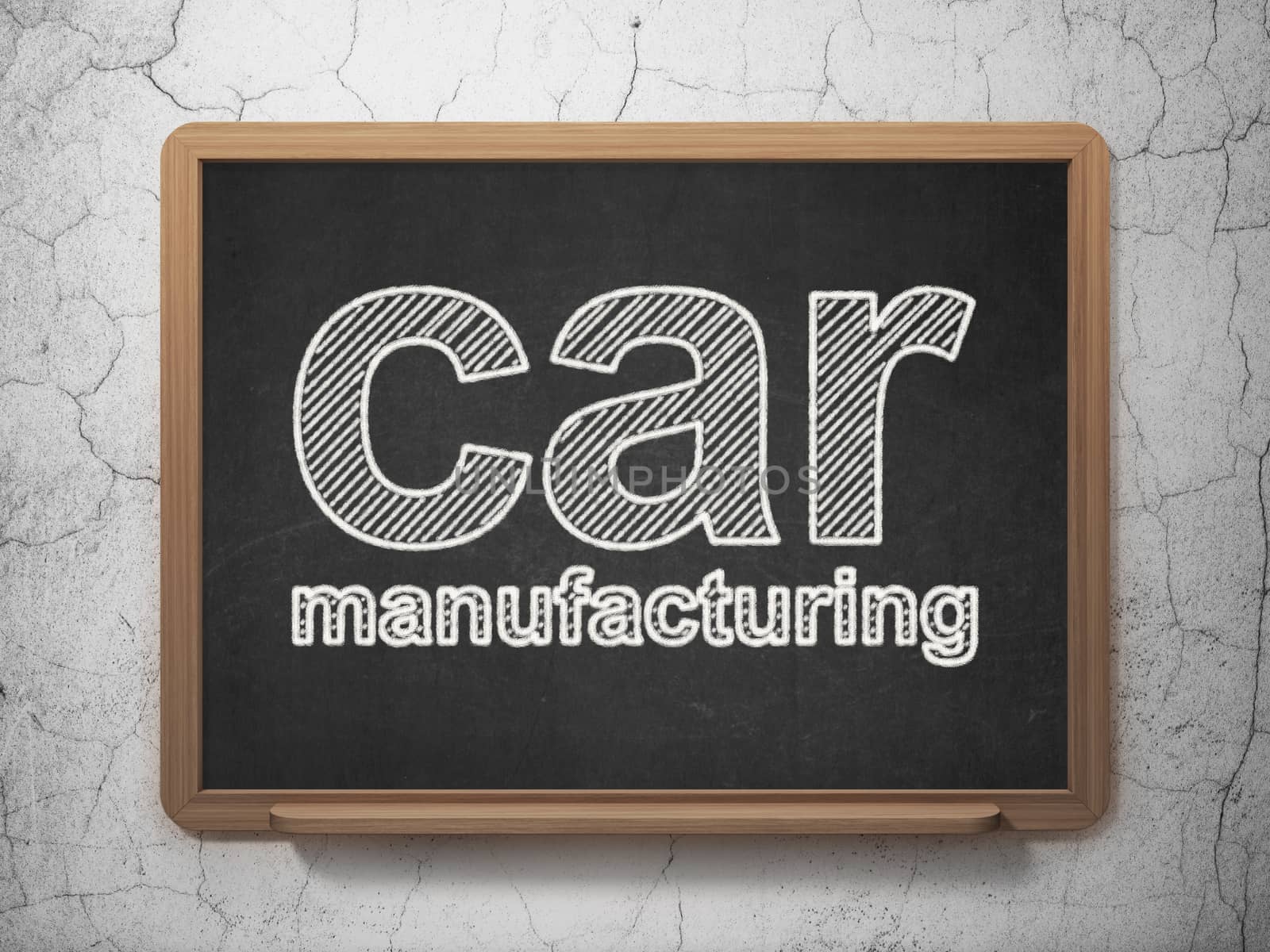 Manufacuring concept: Car Manufacturing on chalkboard background by maxkabakov