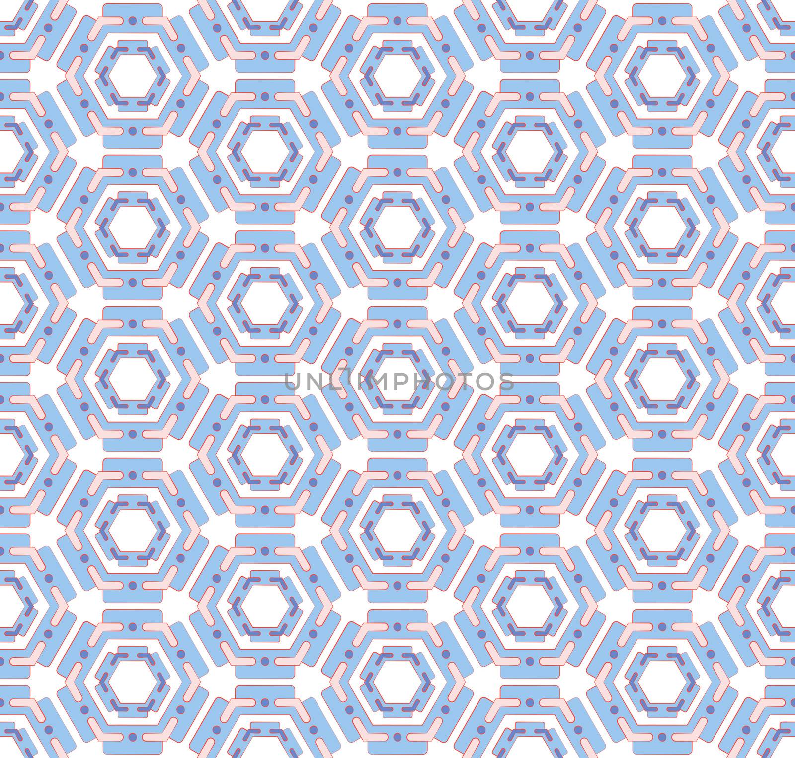 Abstract hexagonal background or pattern Blue Button