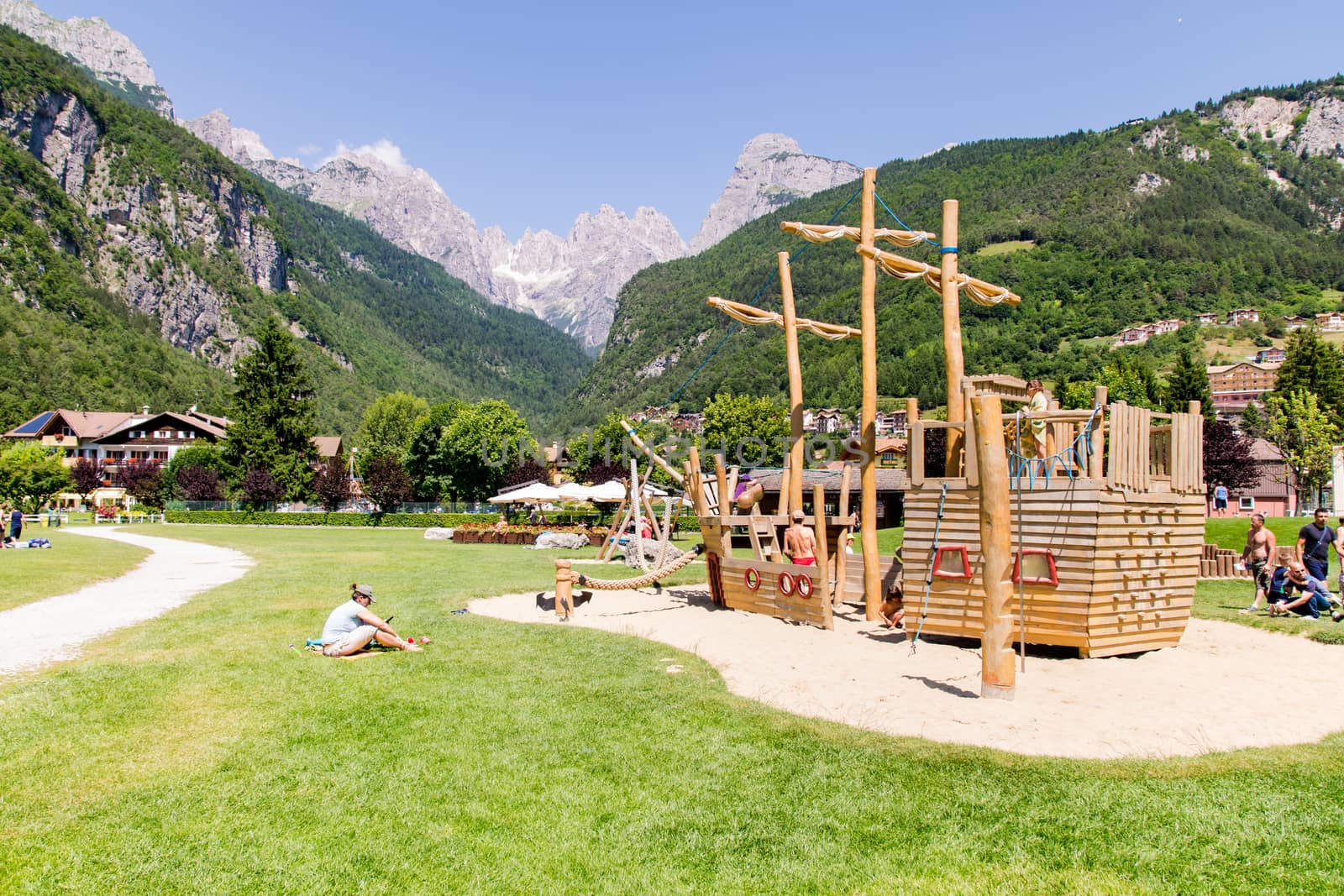 Playground structures with natural wood. by Isaac74