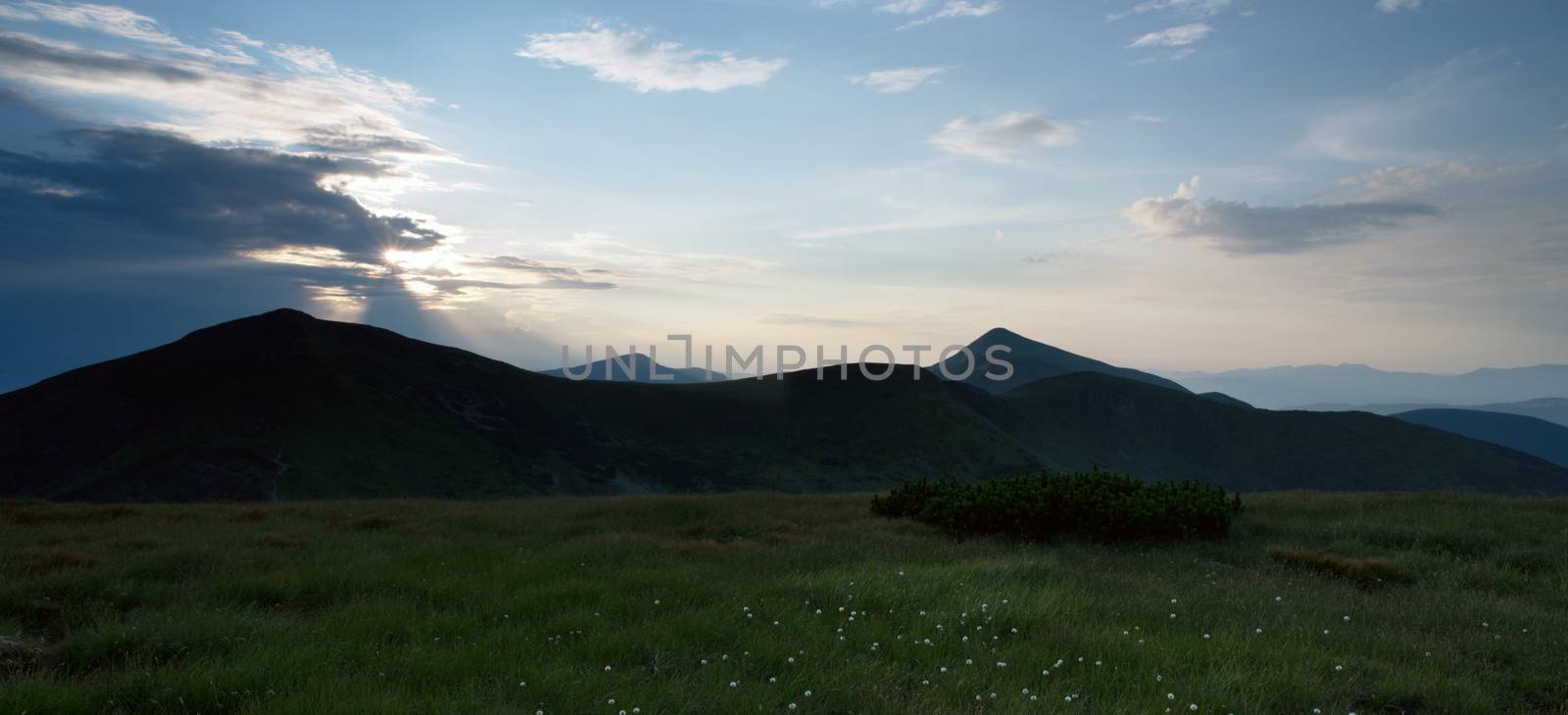 The highest mountain of Ukraine Hoverla 2061 m. Chornogora ridge, Ukraine.