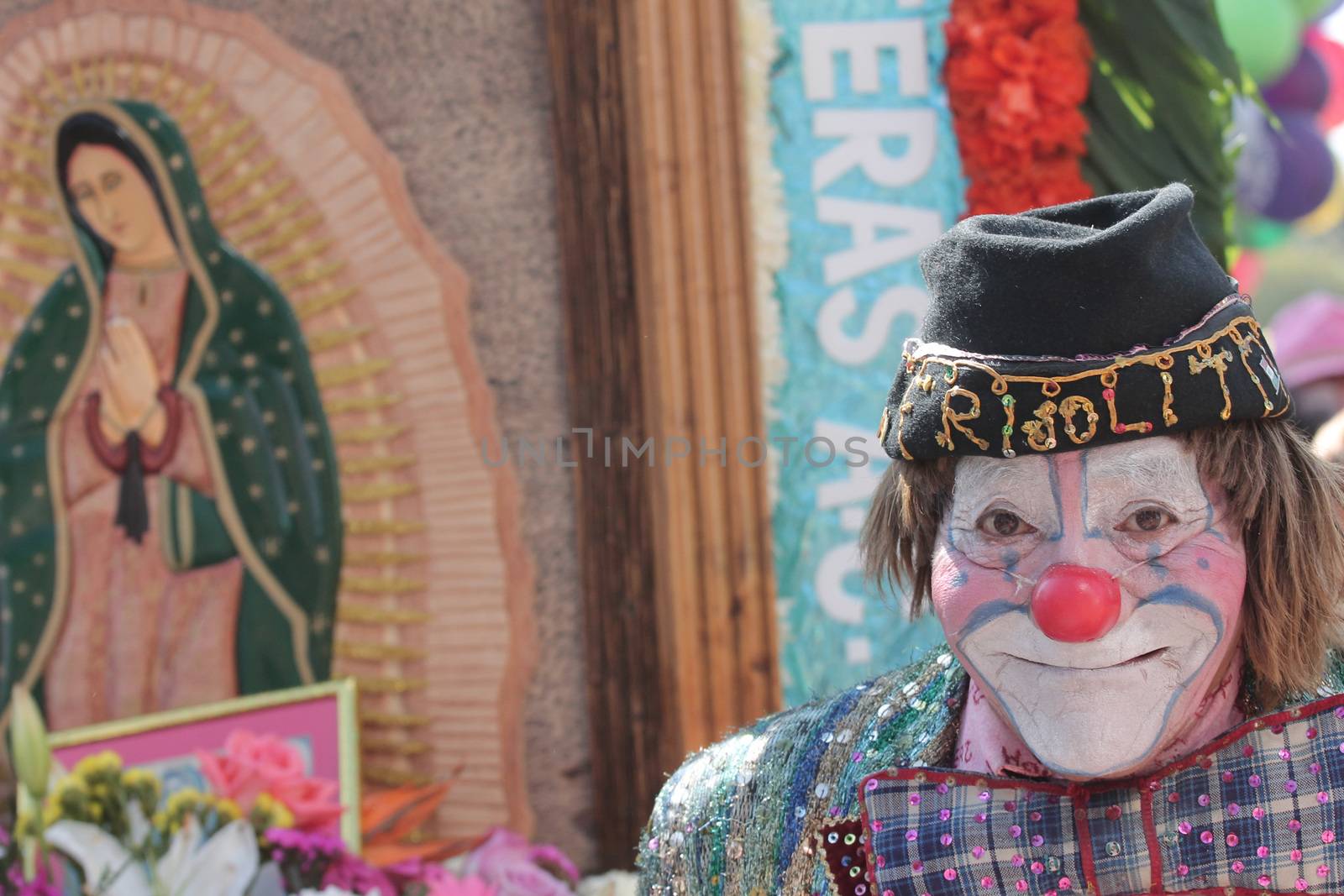 MEXICO, Mexico City: Hundreds of clowns took to the streets of Mexico City for the annual pilgrimage on December 14, 2015 to commemorate the day of the clown.  They paraded through the streets to thank the Lady of Guadalupe, the country's patron saint before attending a mass at the Basilica of Guadalupe.