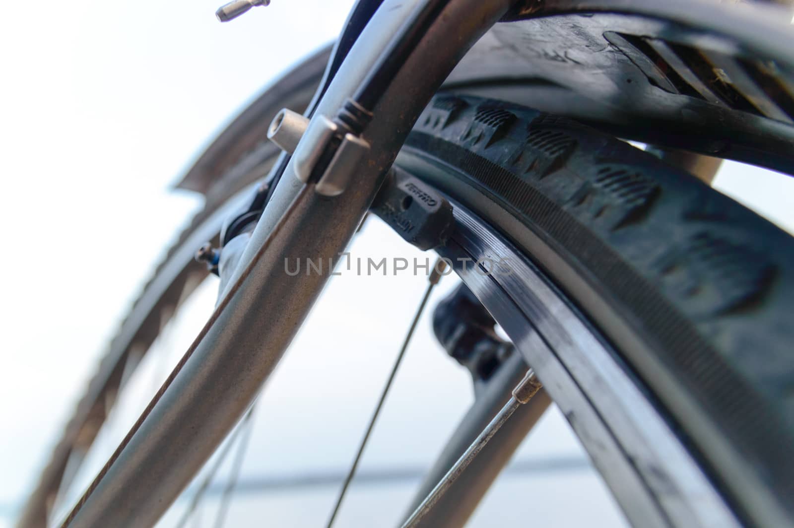 color bike, small parts of bike in sunny day