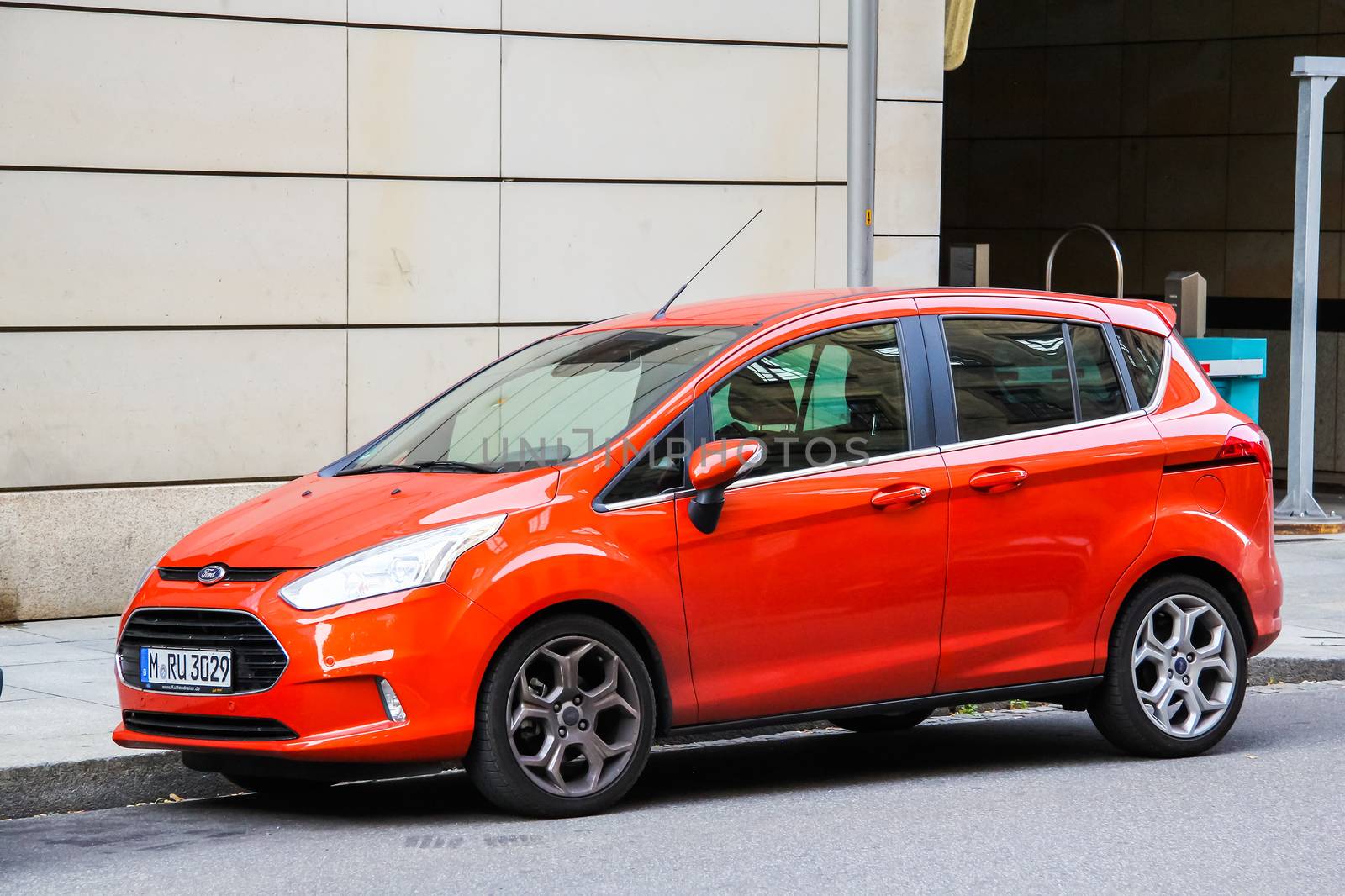 DRESDEN, GERMANY - JULY 20, 2014: Motor car Ford B-Max at the city street.