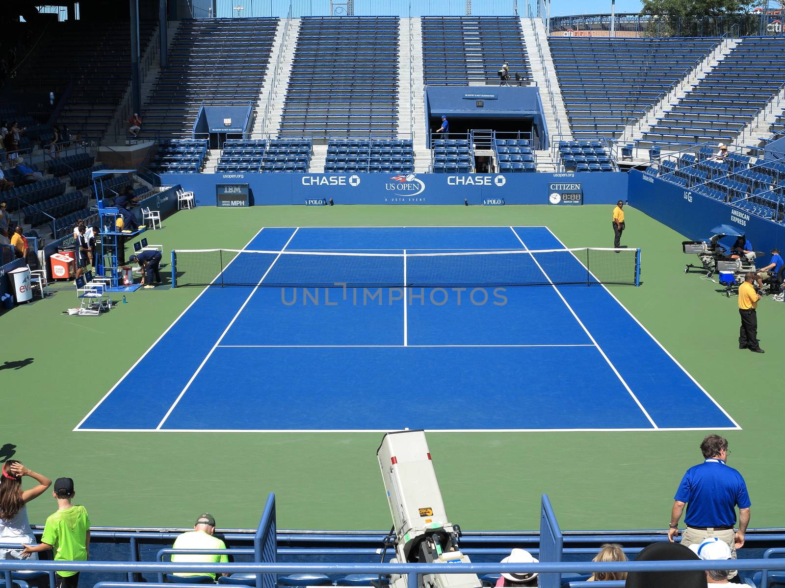 Famous 6,000 seat Grandstand Court at the Billie Jean King Tennis Center in 2014.
