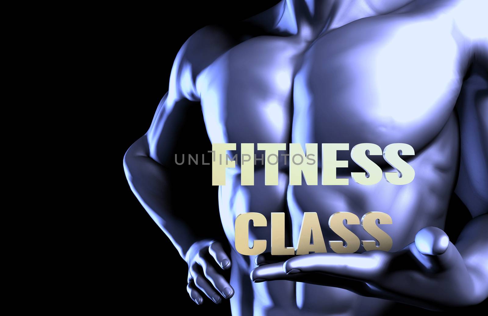 Fitness class With a Business Man Holding Up as Concept