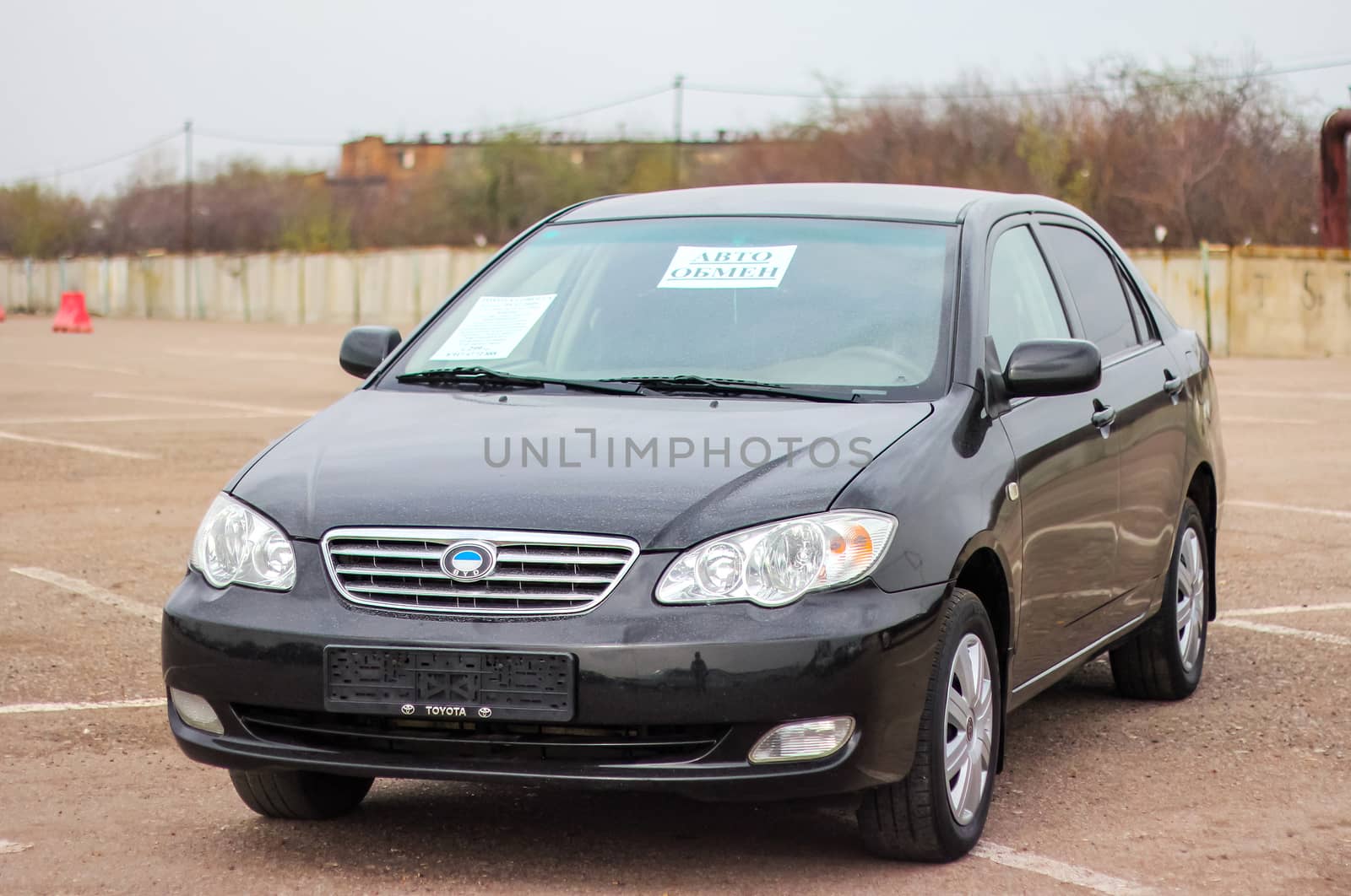 UFA, RUSSIA - APRIL 19, 2012: Motor car BYD F3 at the used cars trade center.