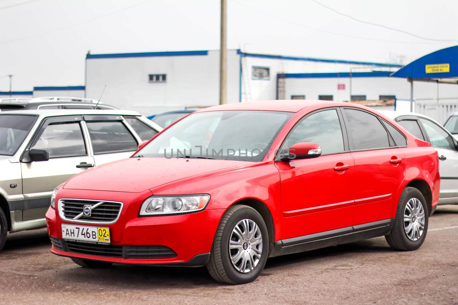 UFA, RUSSIA - APRIL 19, 2012: Motor car Volvo S40 at the used cars trade center.