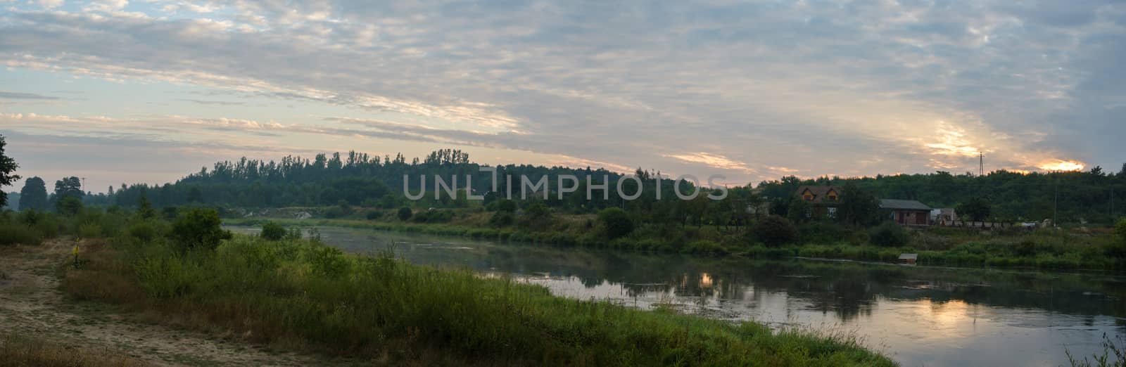 landscape with natural river, nature series