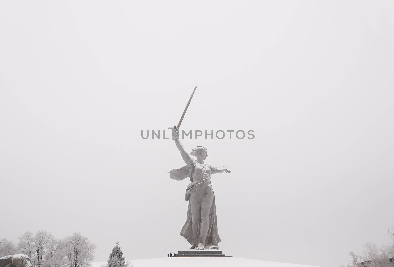 Sculpture, greatest in the world, "Motherland" on Mamayev Kurgan in the city of Volgograd