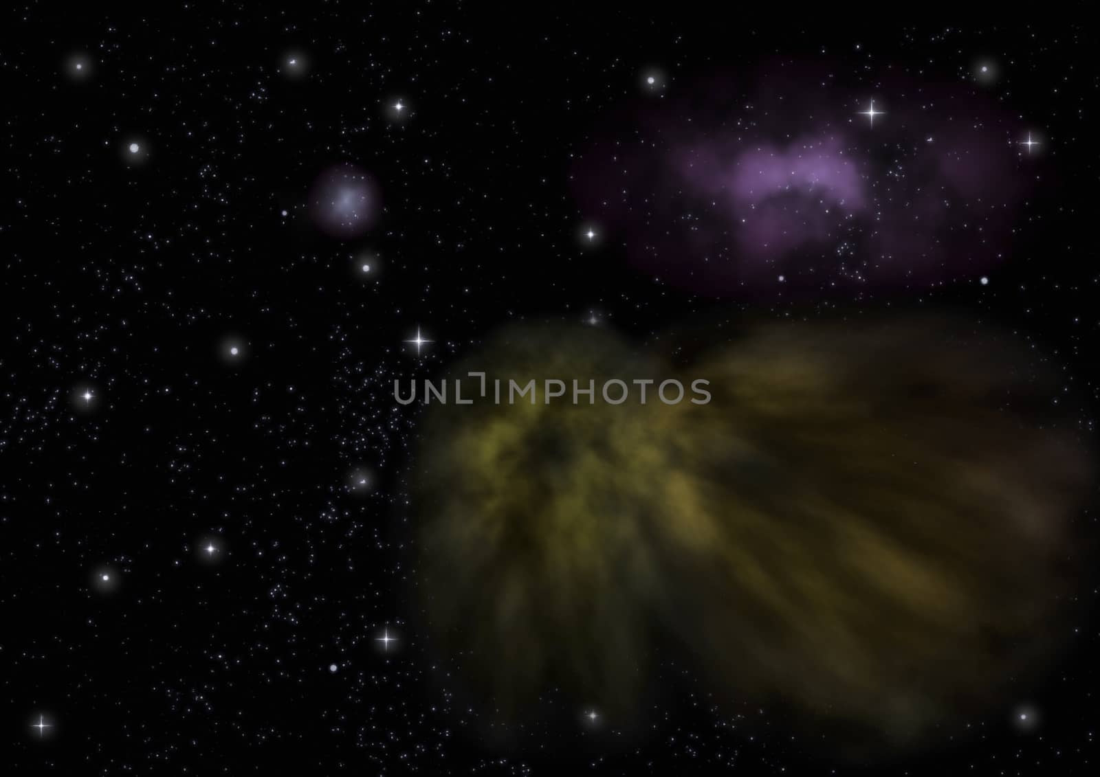 Far being shone nebula and star field against space. "Elements of this image furnished by NASA".