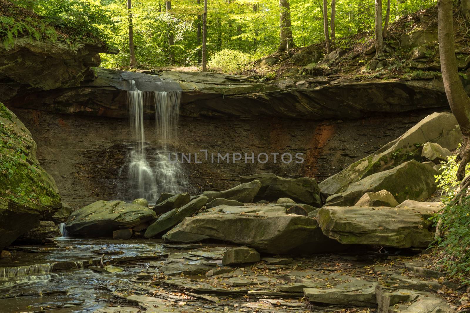 Blue Hen Falls and Spring Creek Nature Scene by krisblackphotography