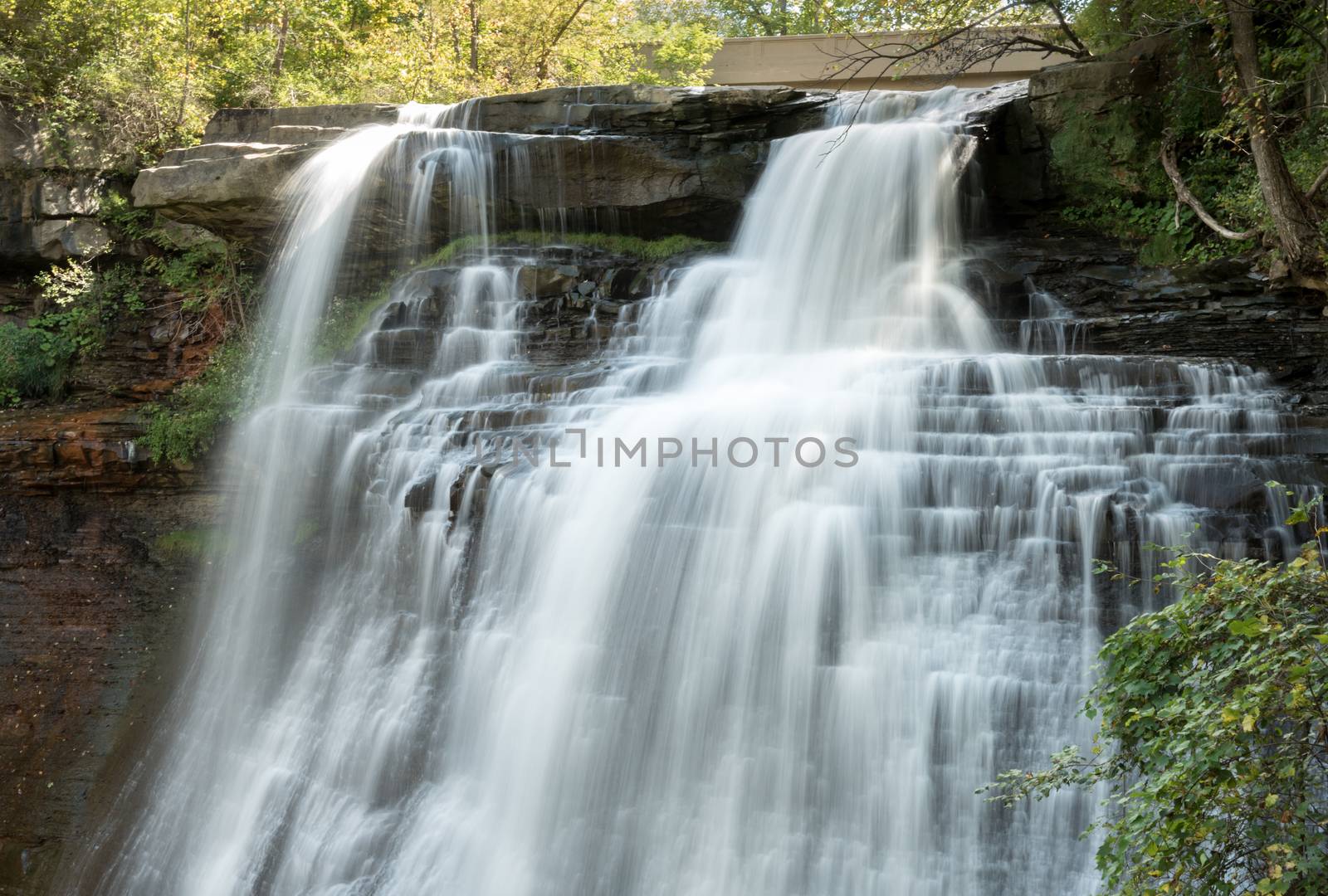 Nature scene with silky waterfall at Brandywine Falls
