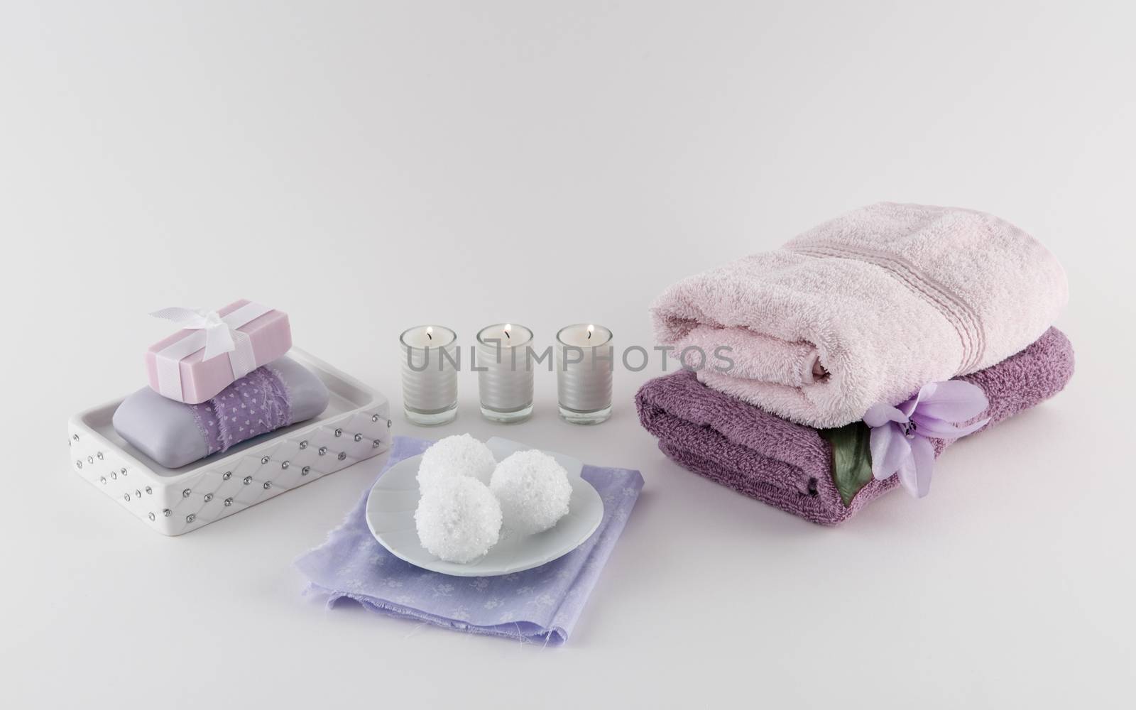 Bath Soap, Bath Bombs, and Spa Towels by krisblackphotography