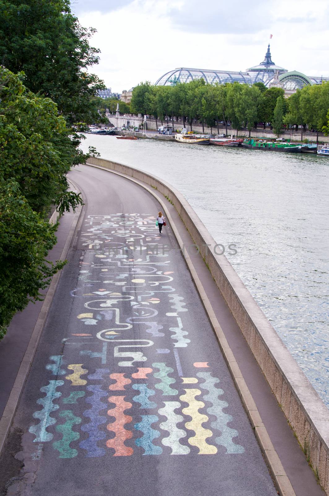 Colorful street in Paris