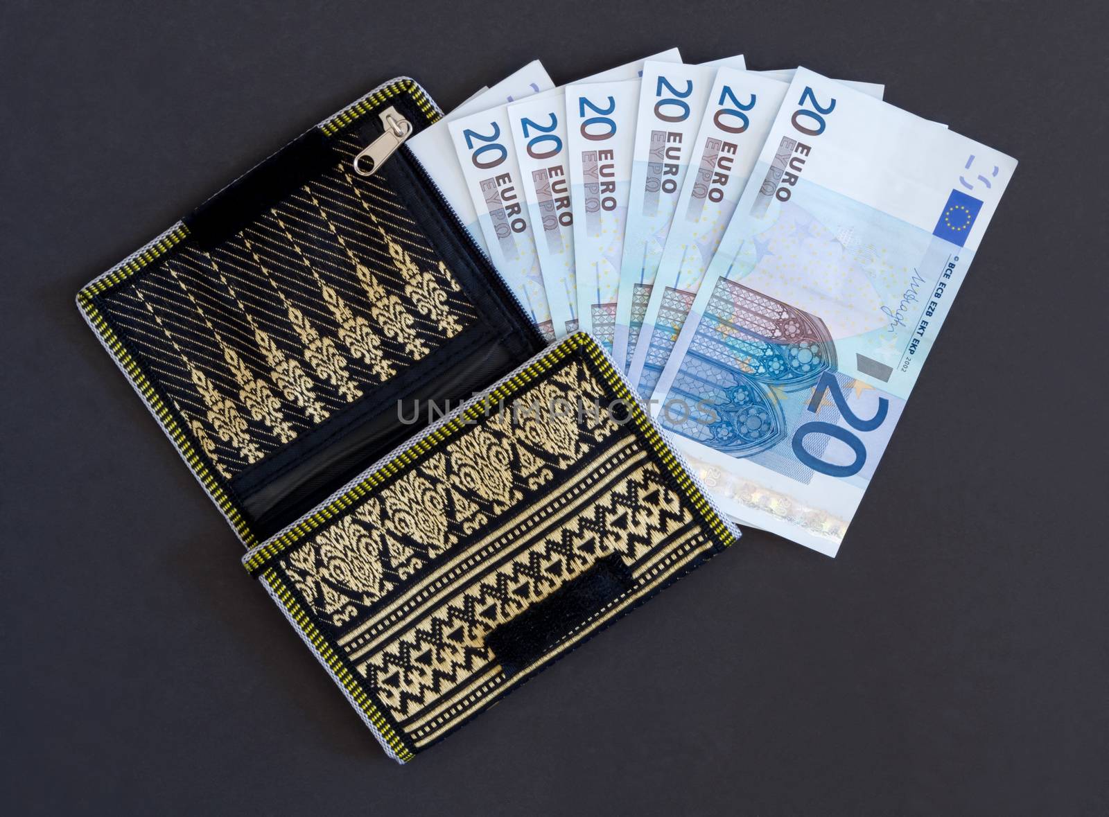 Wallet and Euros by krisblackphotography