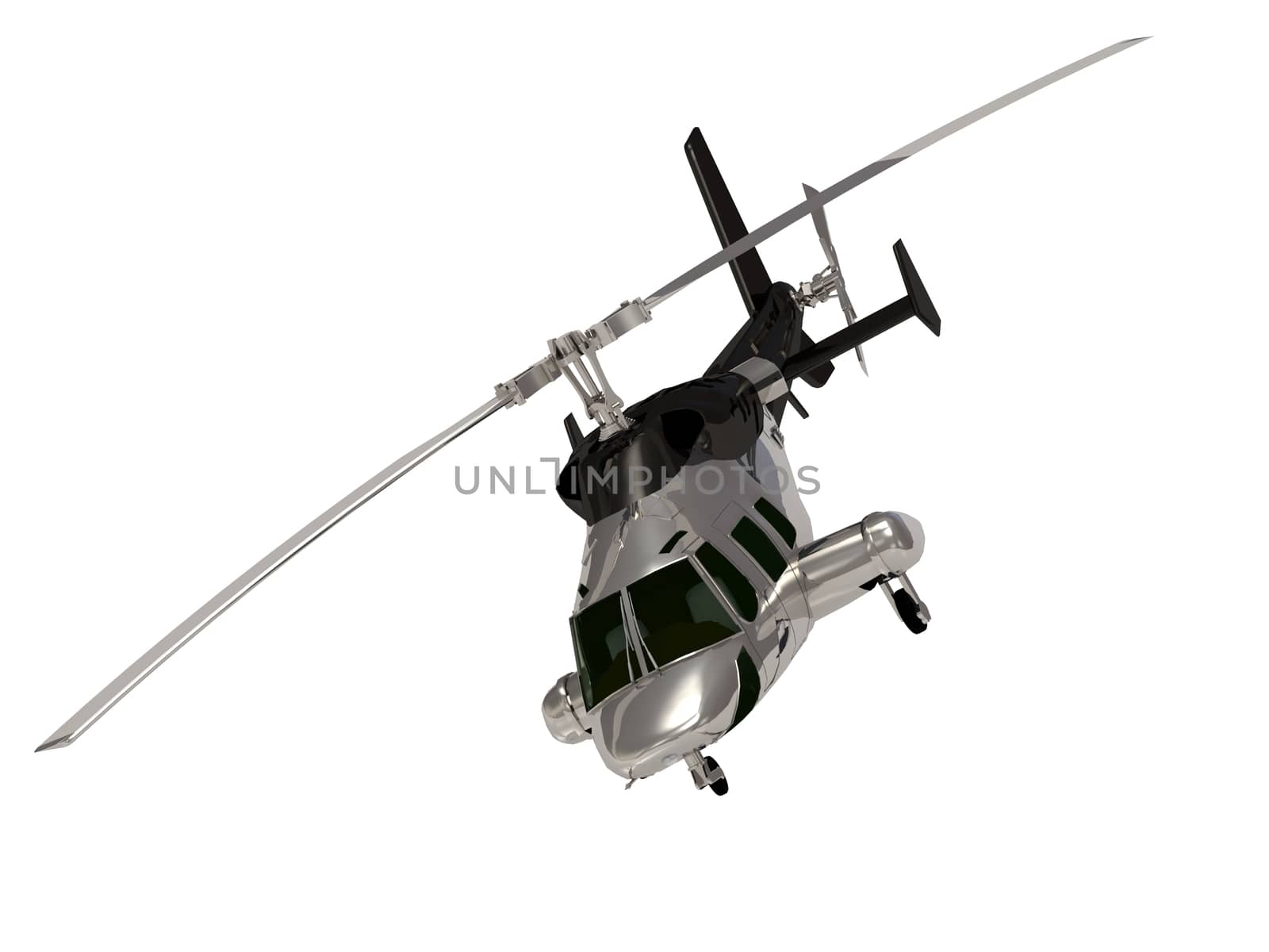 Fighter ARMY Silver helicopter by GreenMost