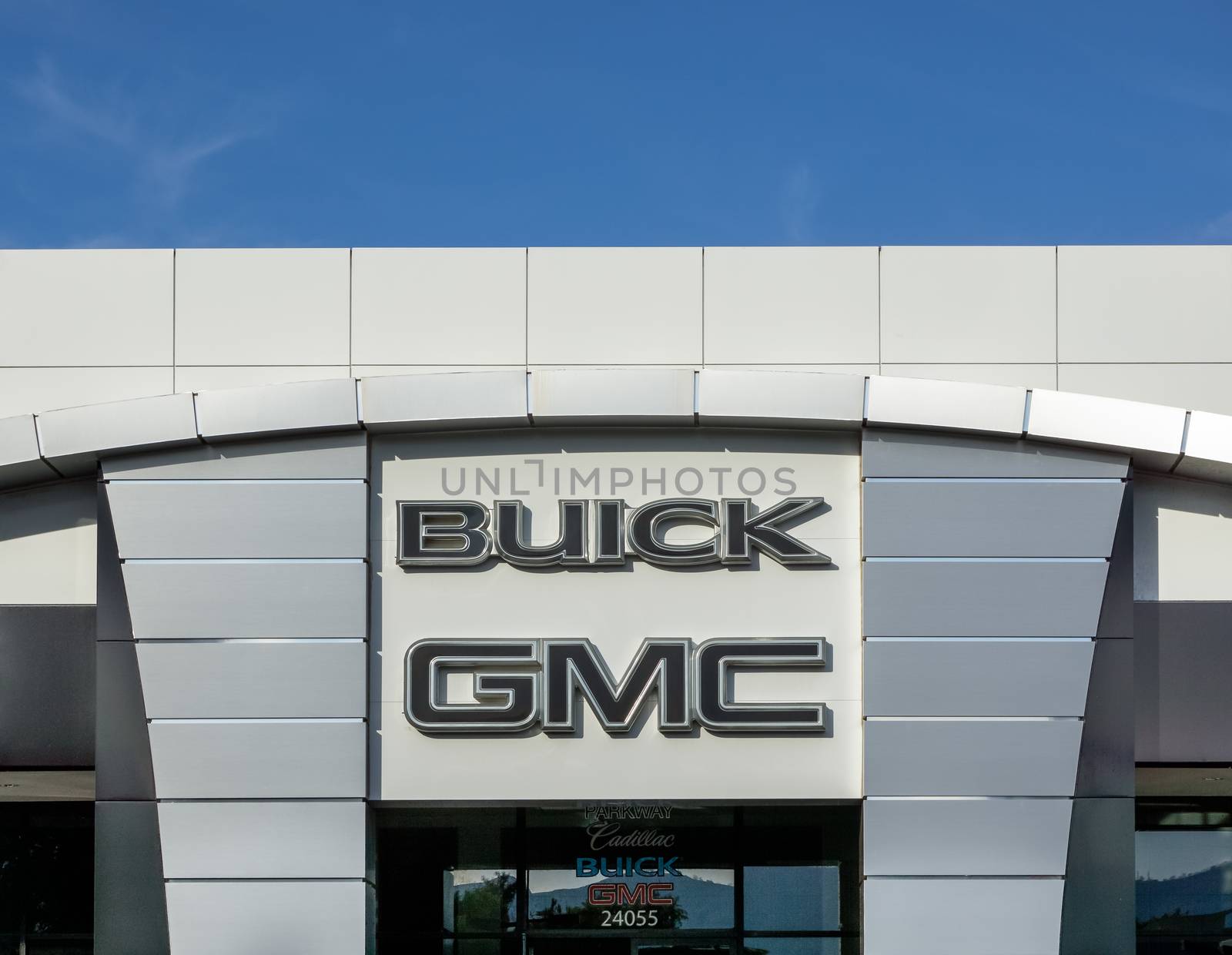 Buick GMC Automobile Dealership Exterior and Logo. by wolterk