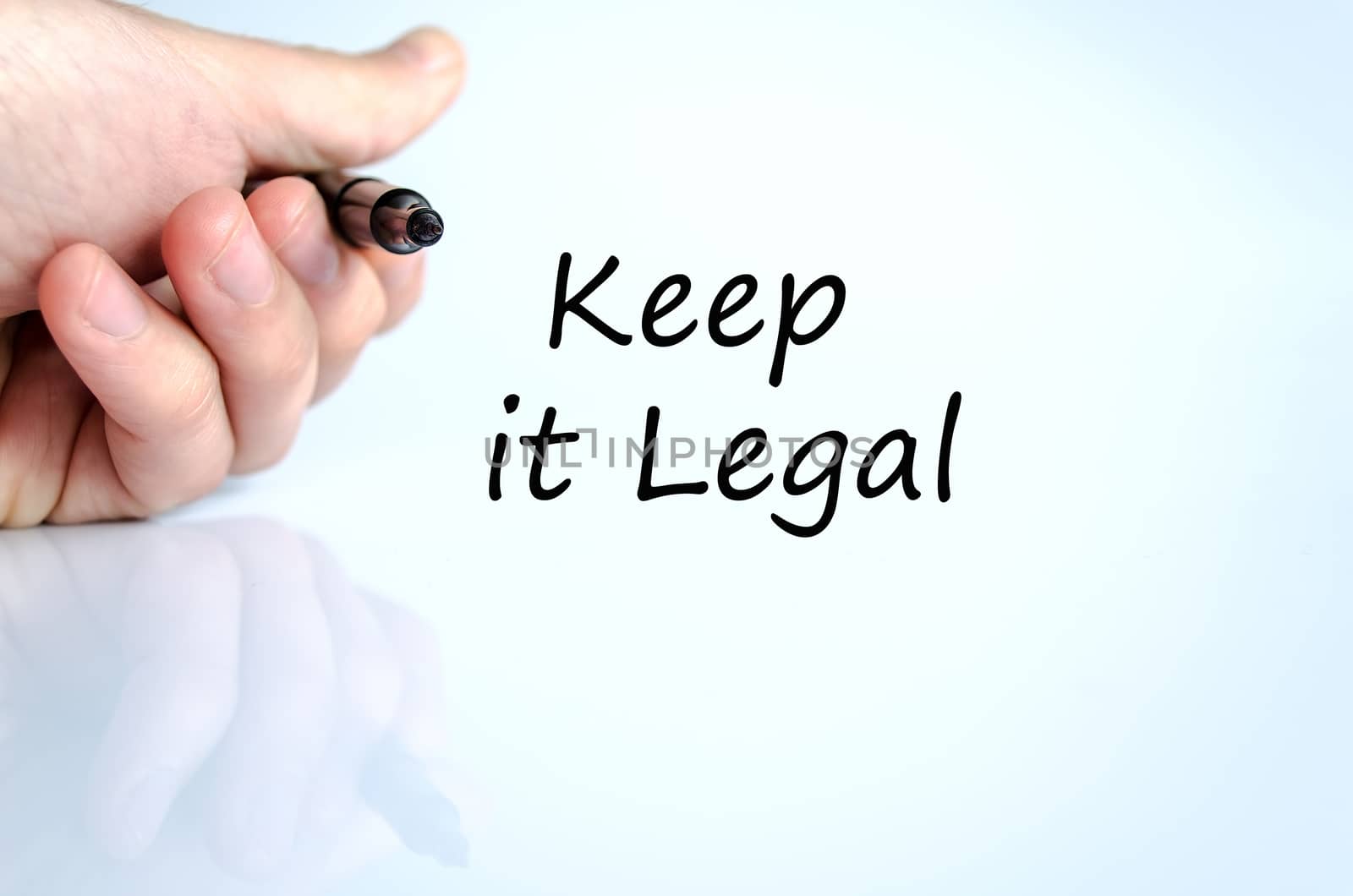 Keep it legal text concept isolated over white background