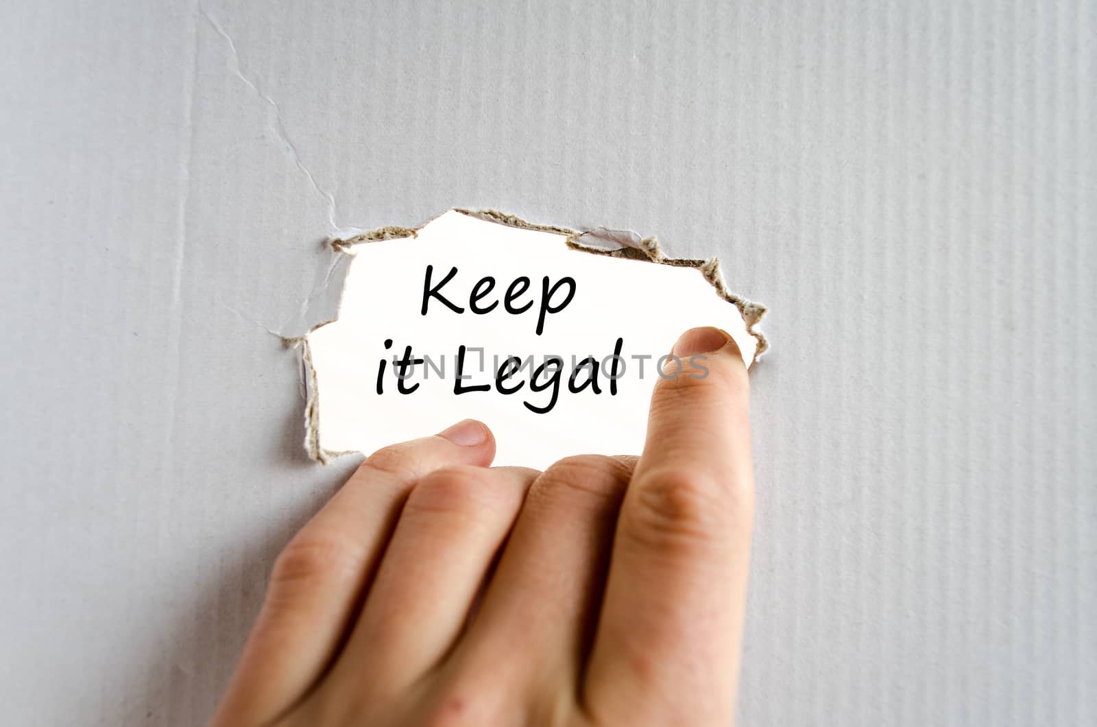 Keep it legal text concept isolated over white background