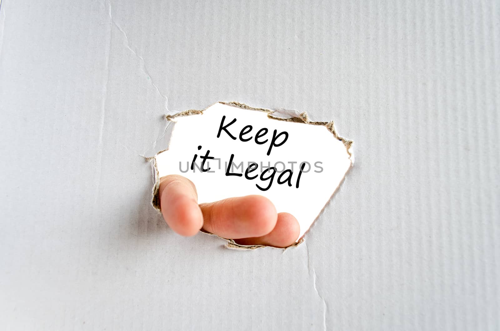 Keep it legal text concept isolated over white background