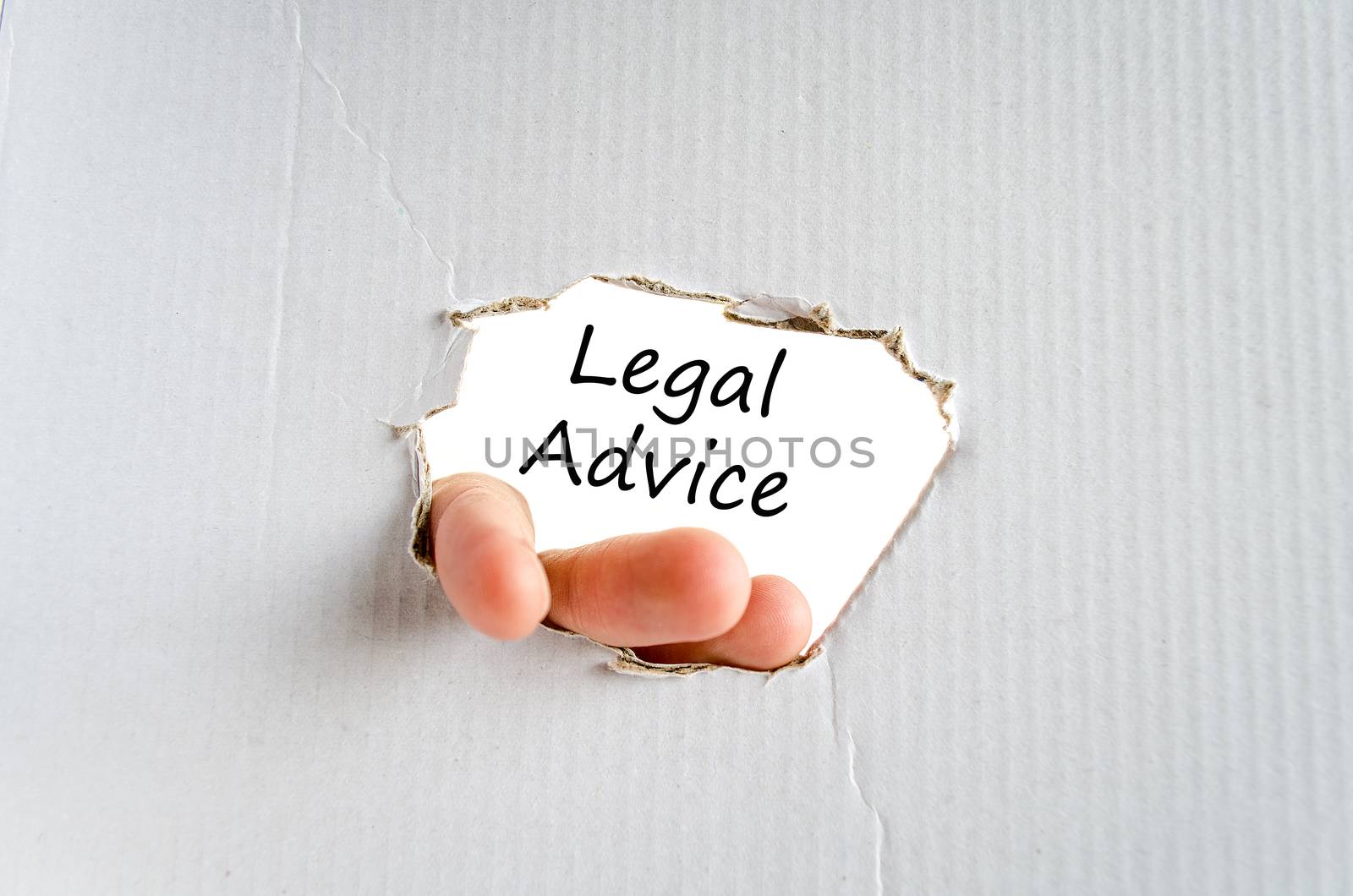 Legal advice text concept isolated over white background