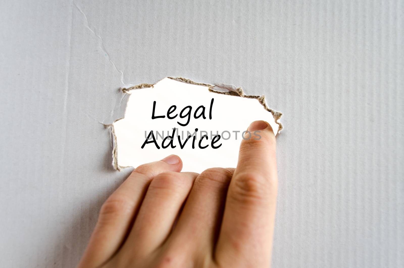 Legal advice text concept isolated over white background